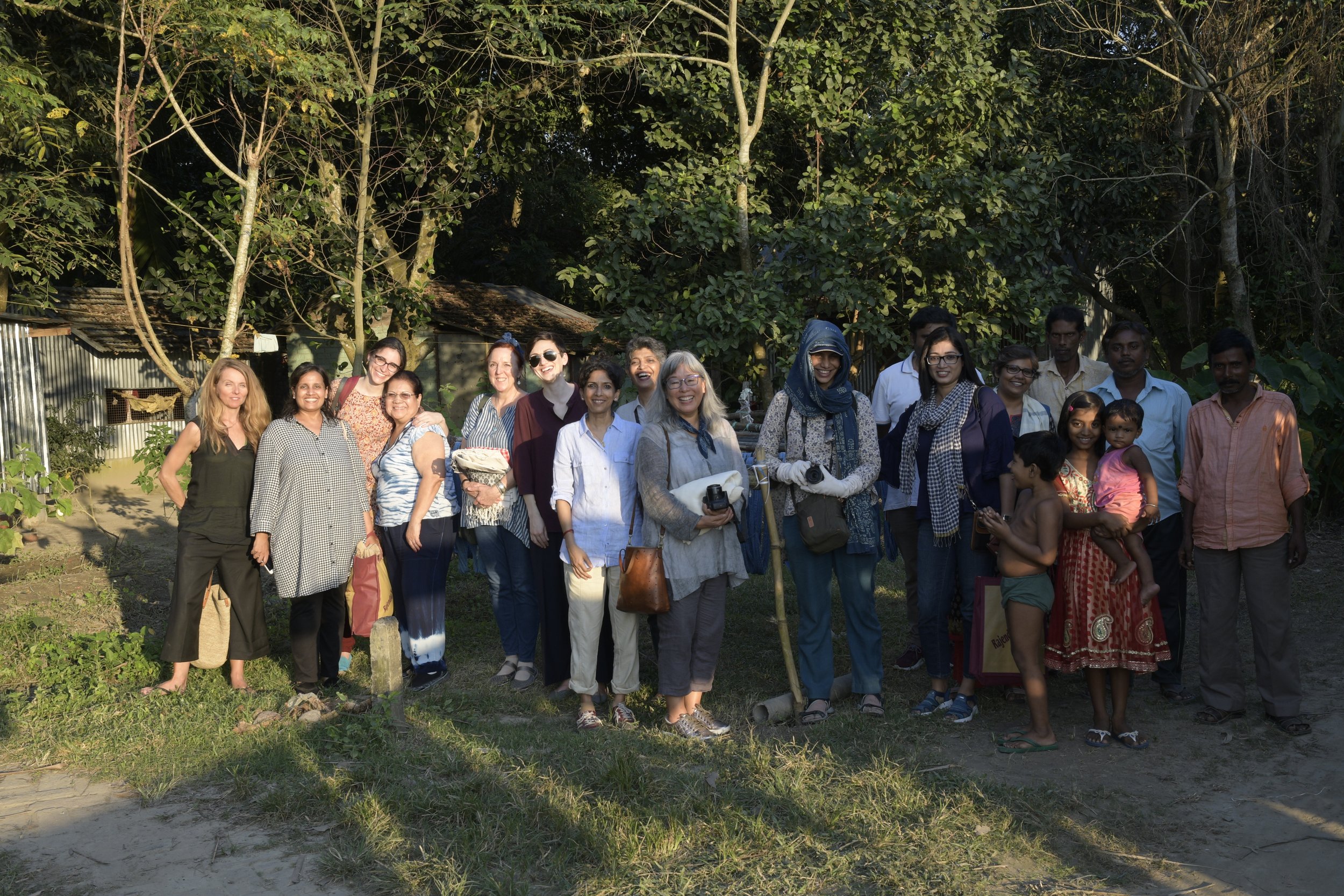 A distinguished group of textile lovers exploring West bengal with Vana Safaris