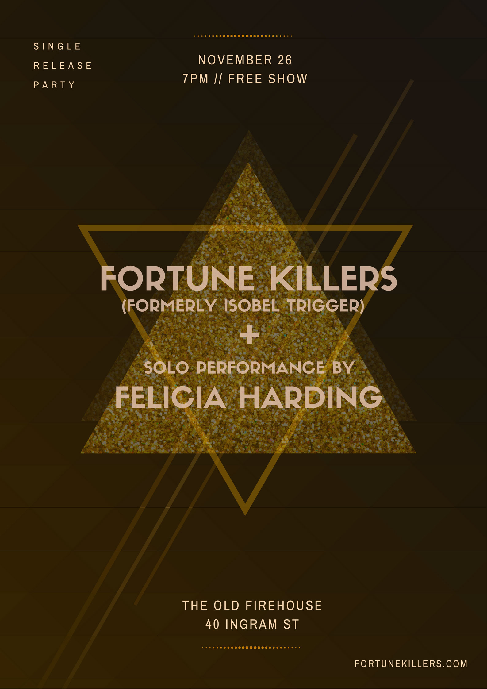 Live Music:  Fortune Killers (Formerly "Isobel Trigger")