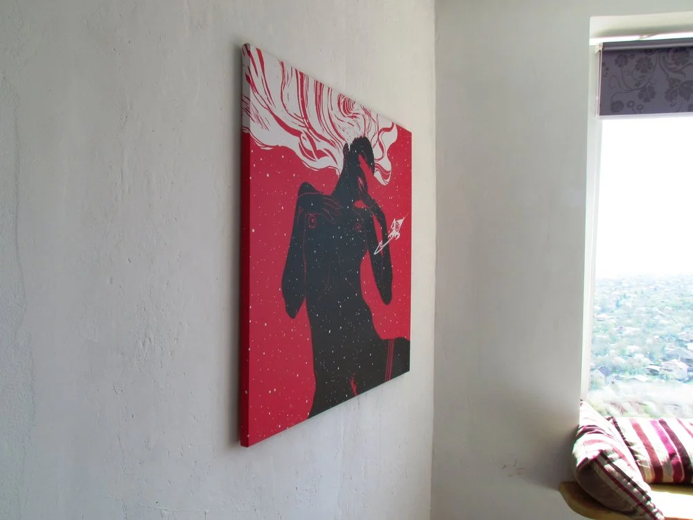   SPACE .&nbsp;Print on canvas. Size: 100 cm * 100 cm   