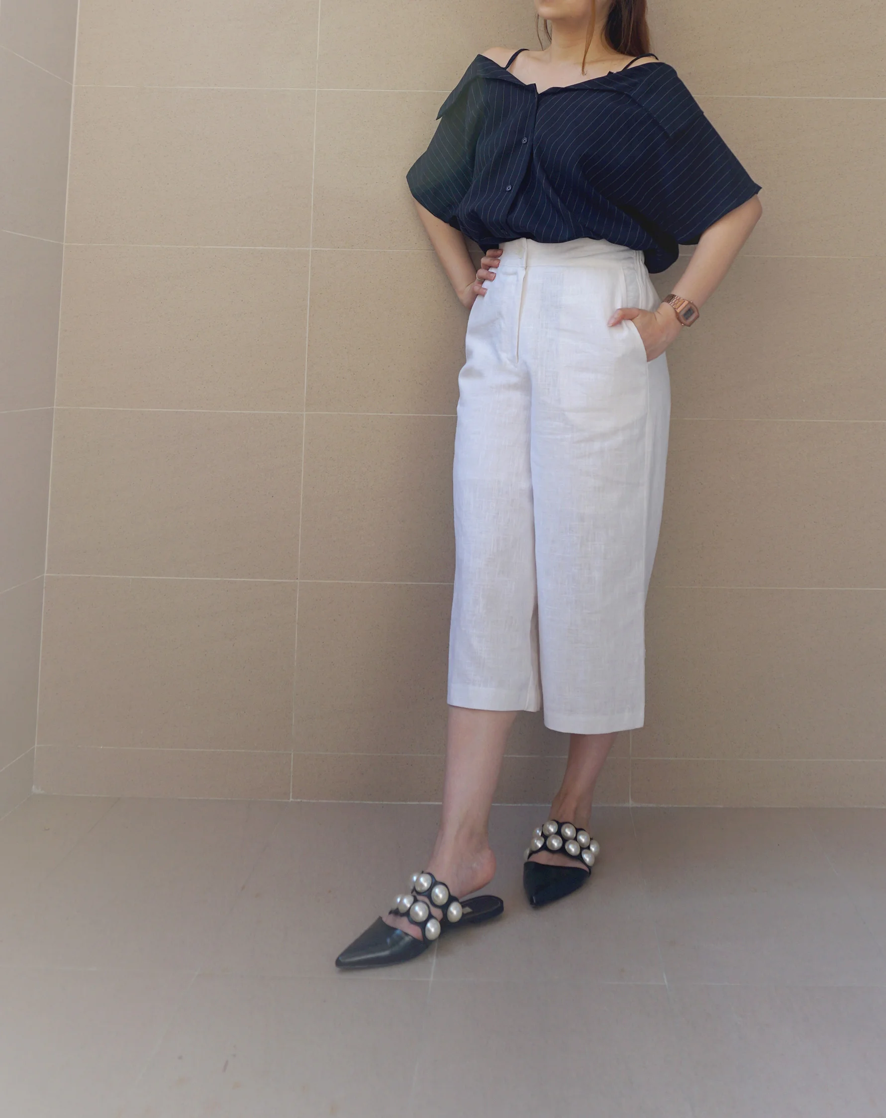 Basic Cotton Linen Culottes