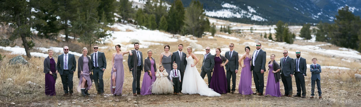 Wedding Party Formals at Rock Creek Resort, in Red Lodge, MT.