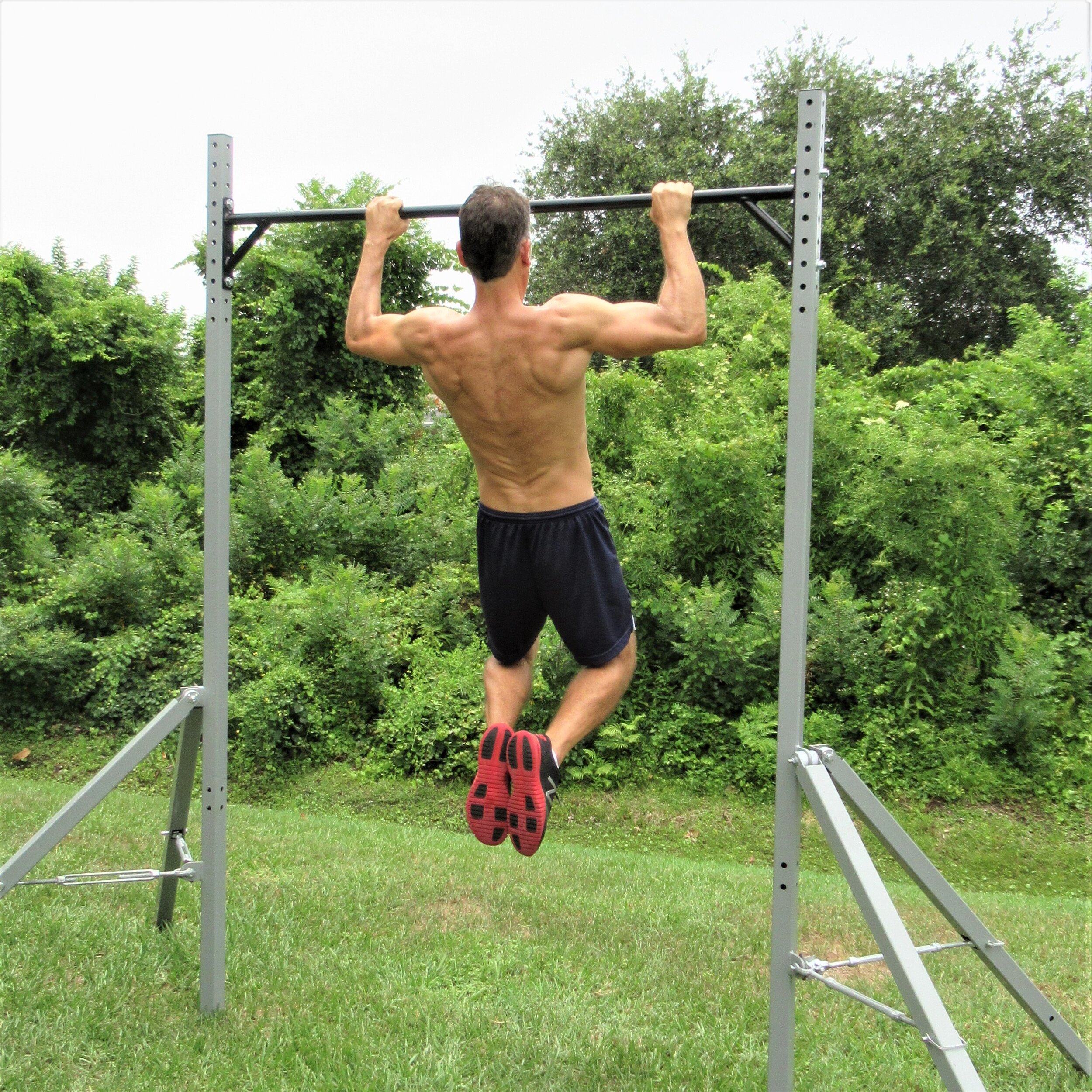 free standing pull up bar work out