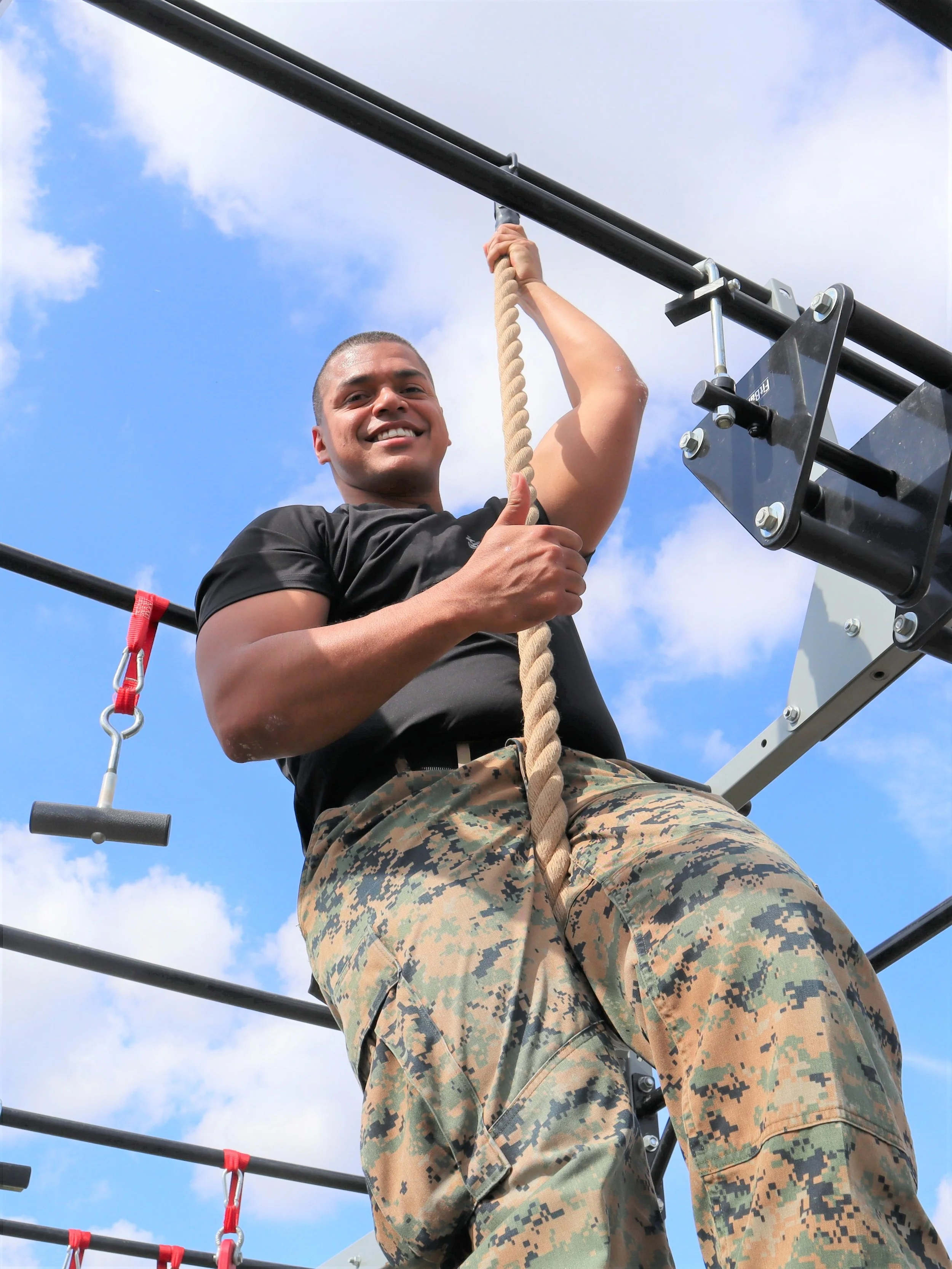 marine on rope