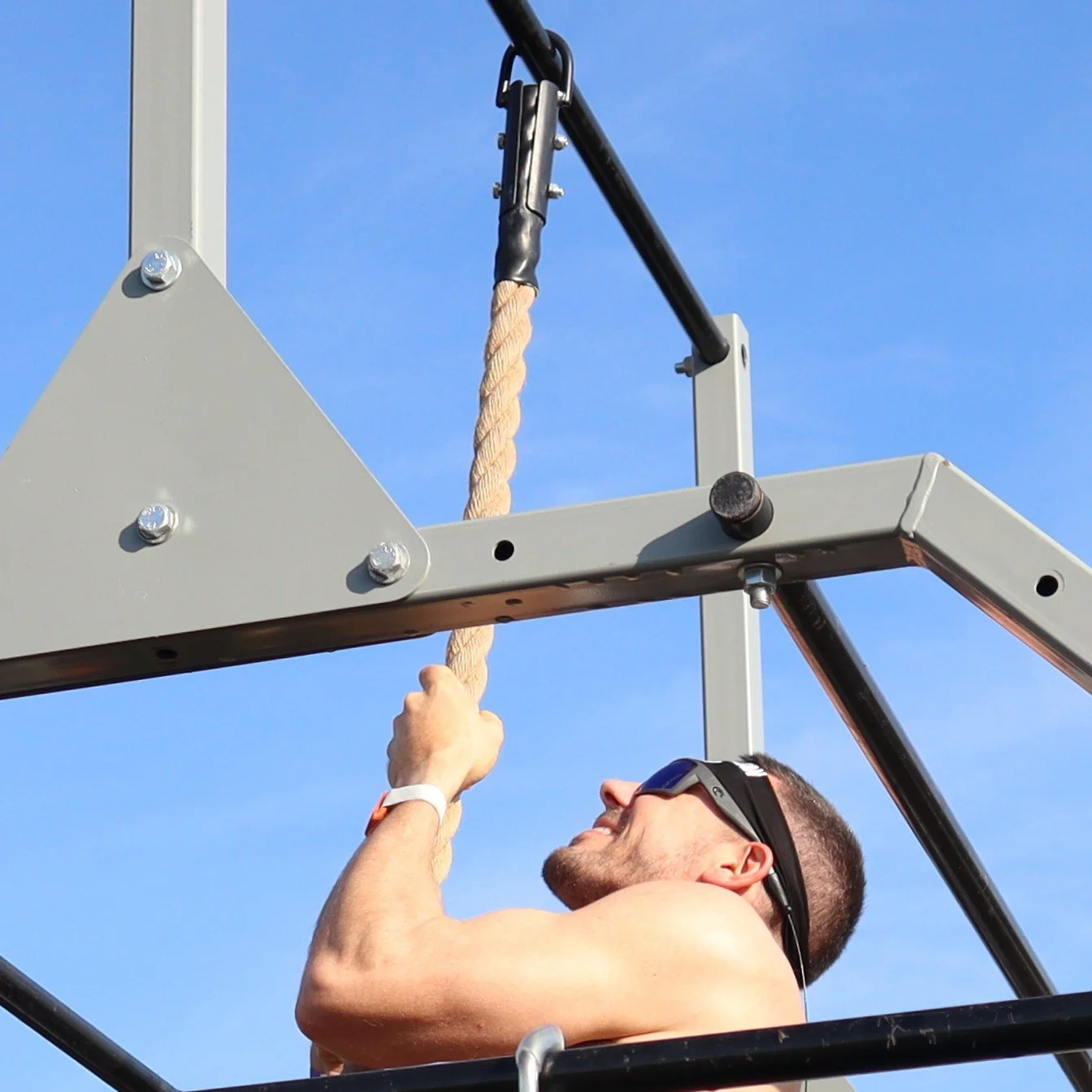 Clamp,Rope Climb Workout Rig Attachment Hook For 1.5 Inch Rope Clasp ...