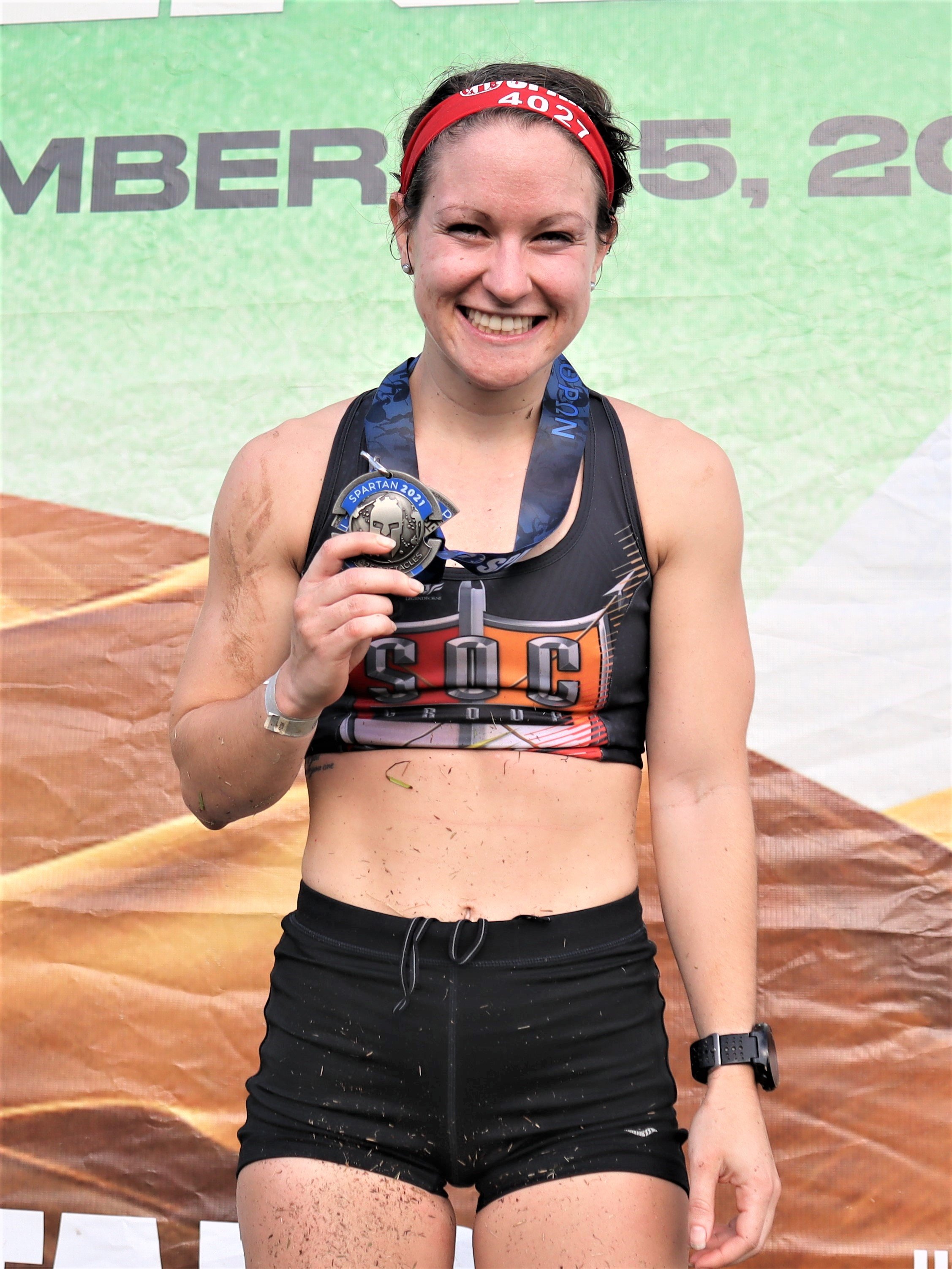 Sara Hetzel on podium