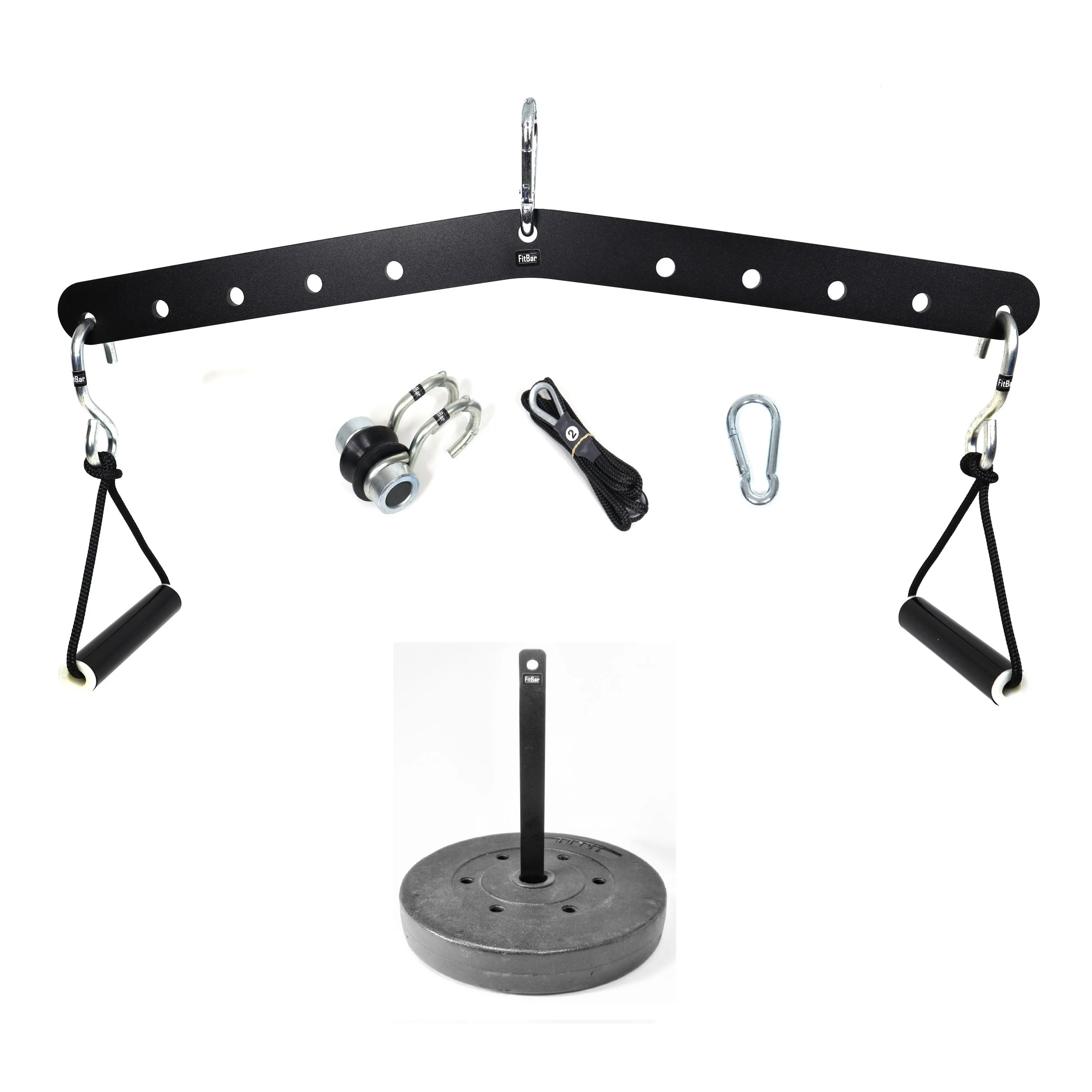 Lat Bar Cable Pulley System 1 inch plates