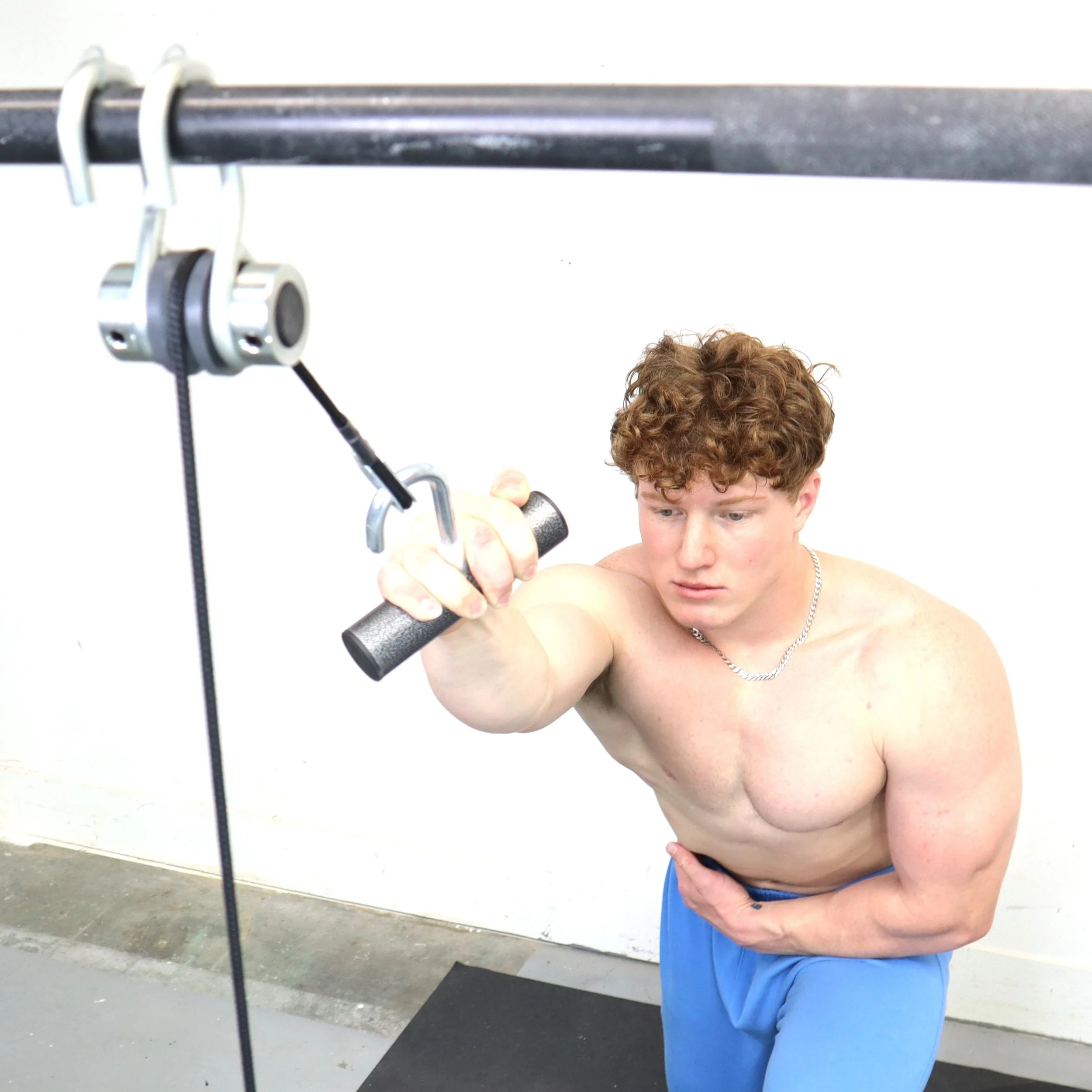 Squat rack cable pulley