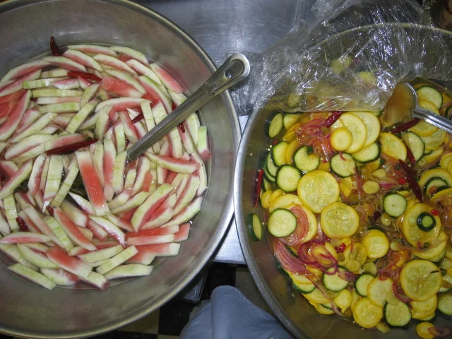 Watermelon Rind & Squash B&B Pickles (working)