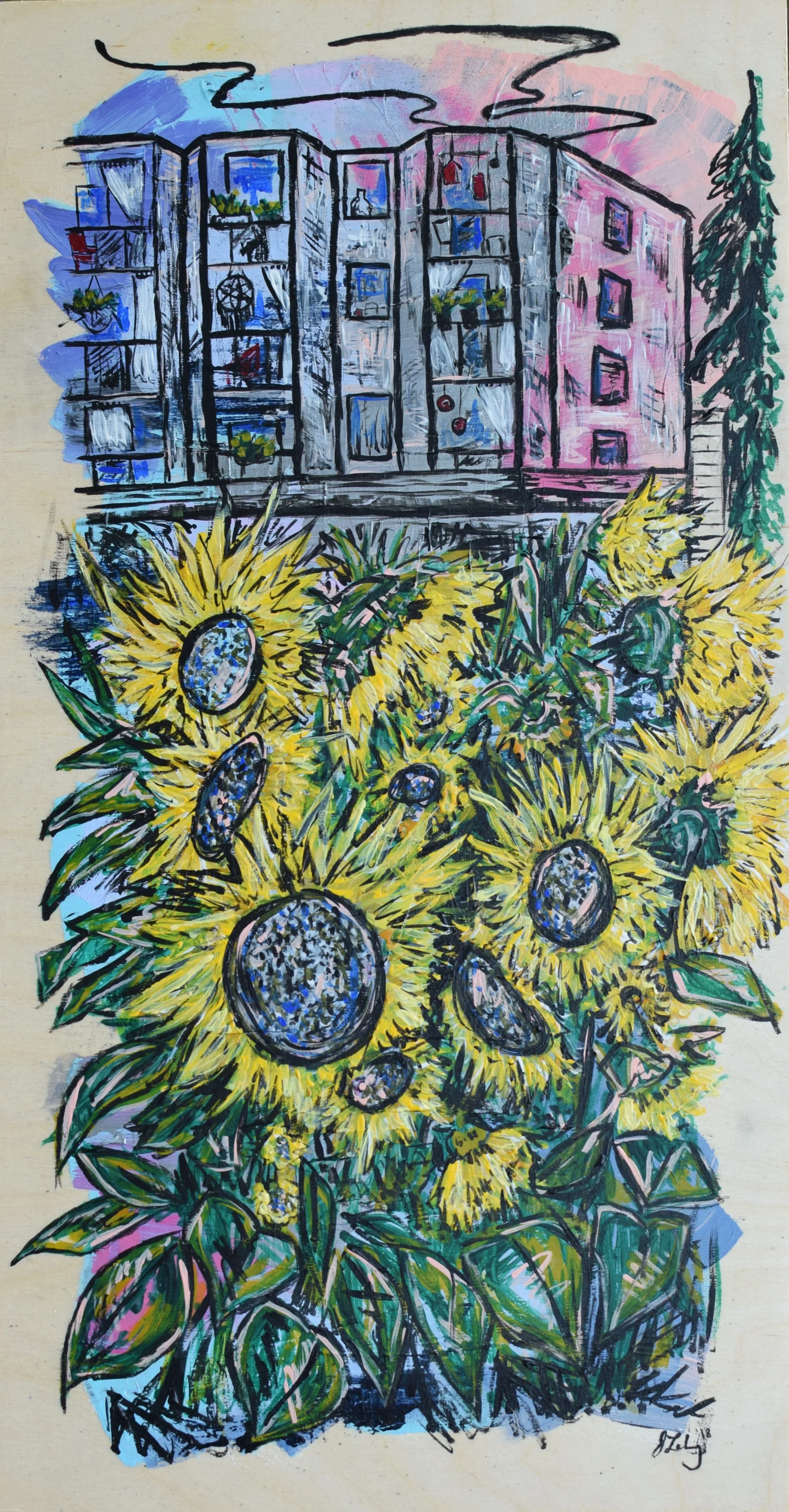 (Behind) 1938 Pandosy Street | 12 x 24 | Created while listening to: Apartment - Young The Giant