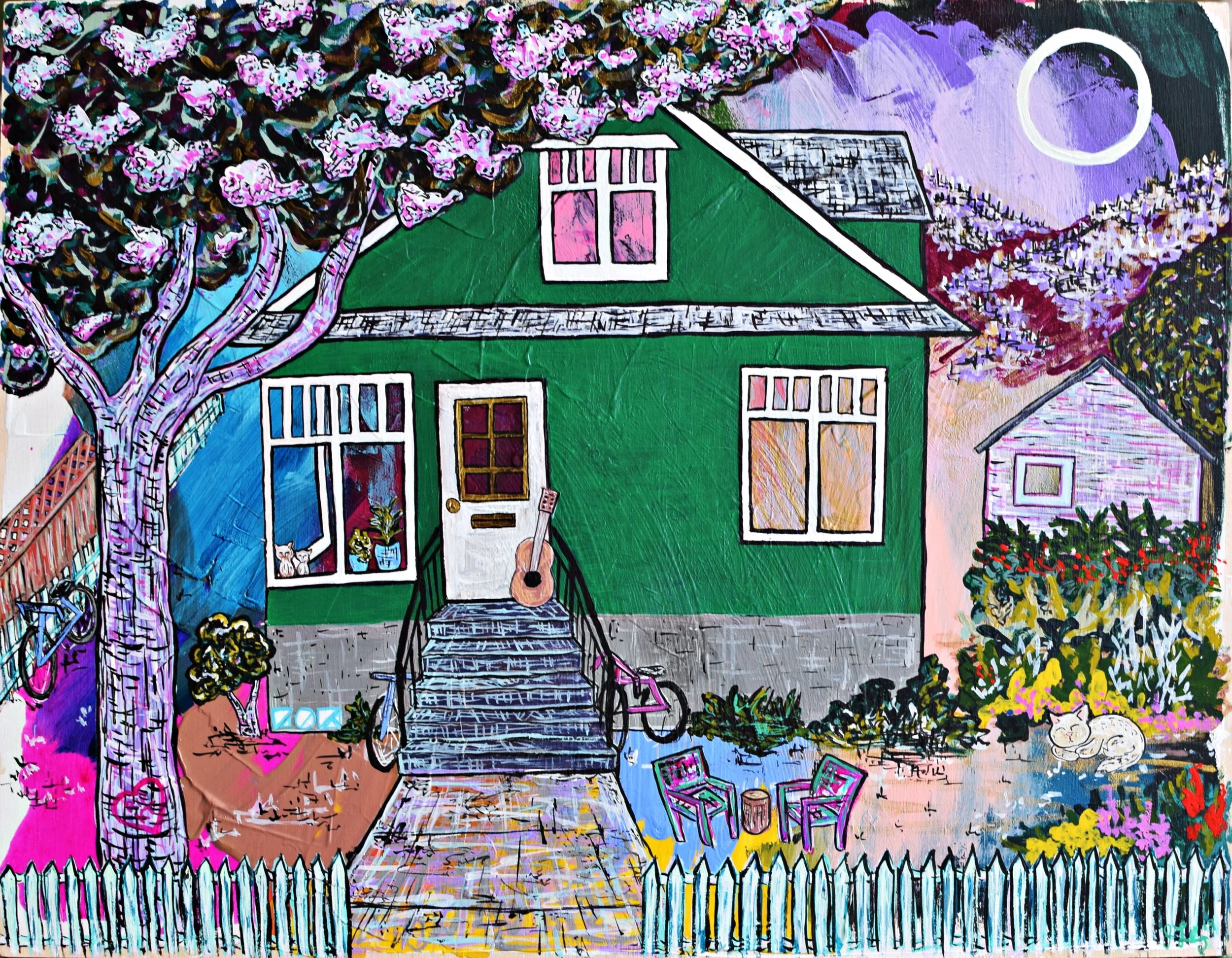 842 Stockwell Avenue - 14 x 18 Acrylic on Wood Panel