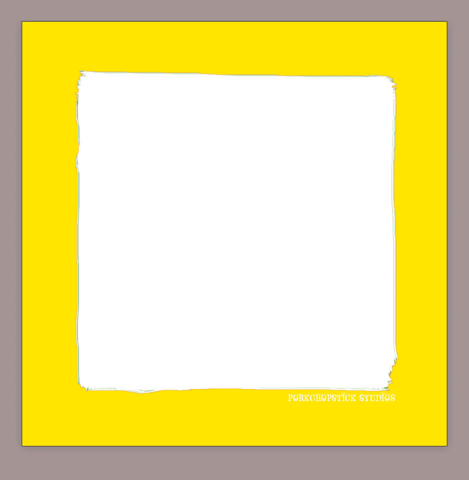 YELLOW FRAME POST IT NOTE 3" X 3"