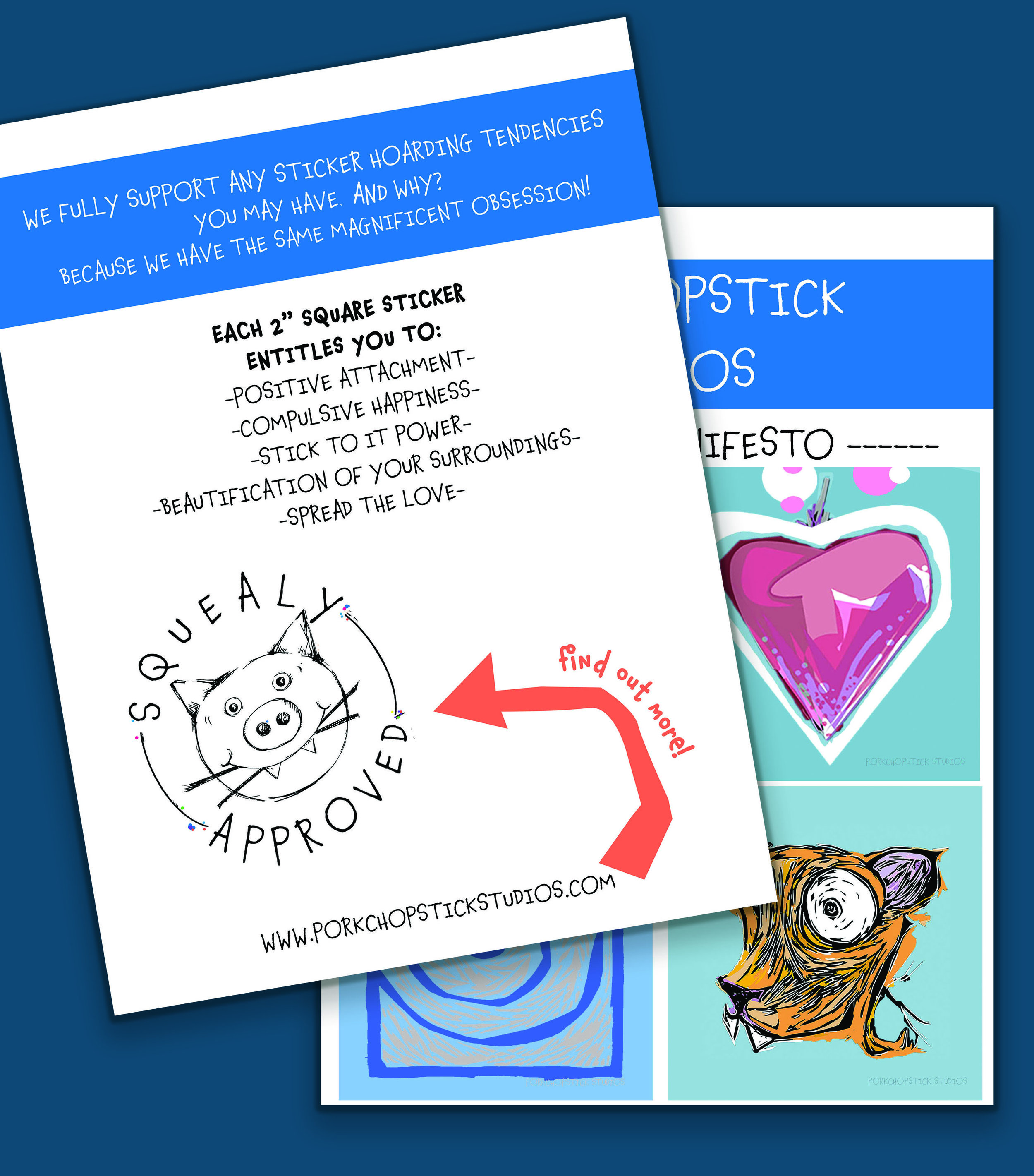 BACK AND FRONT STICKER MANIFESTO