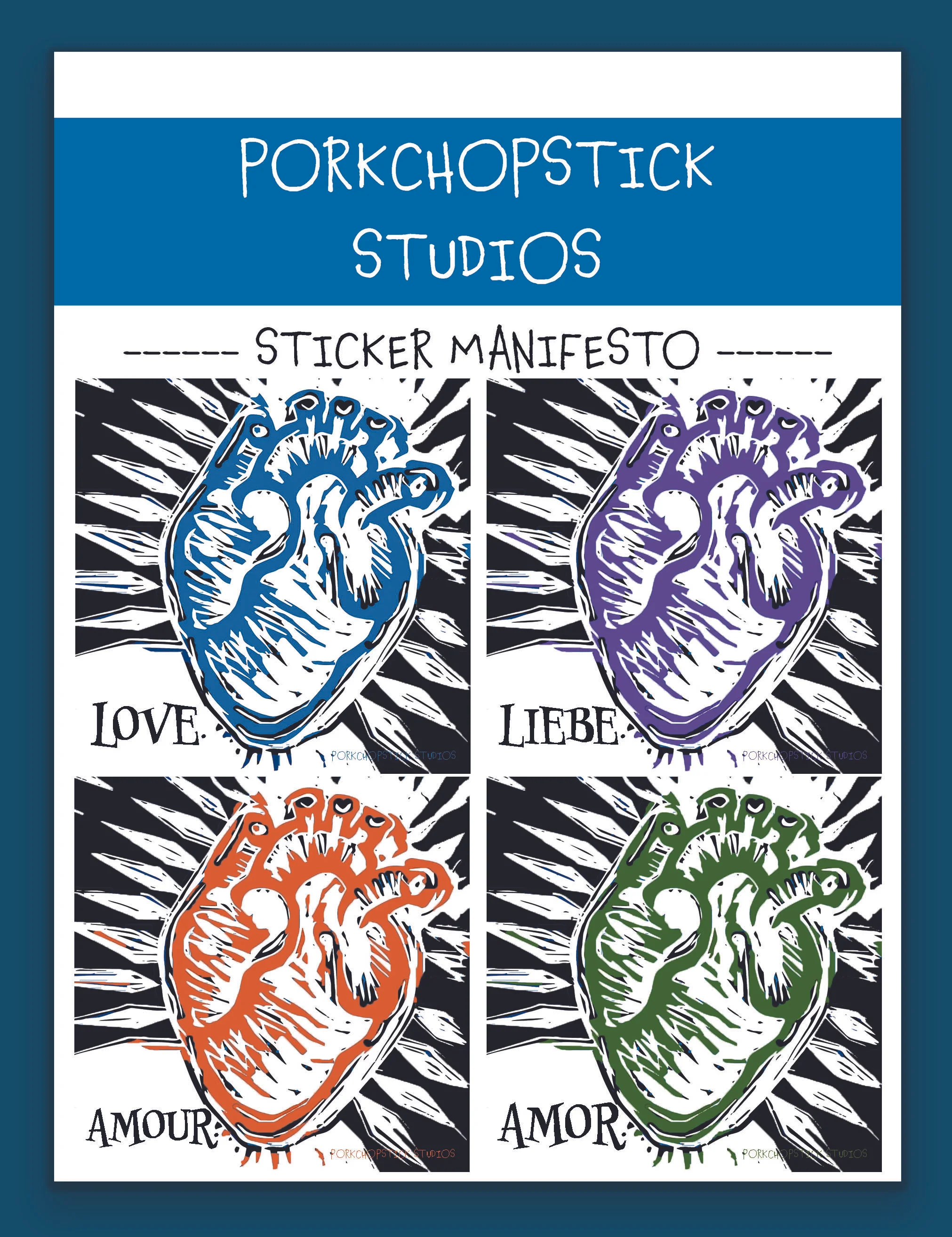SM7BH BLOCK PRINT HEARTS