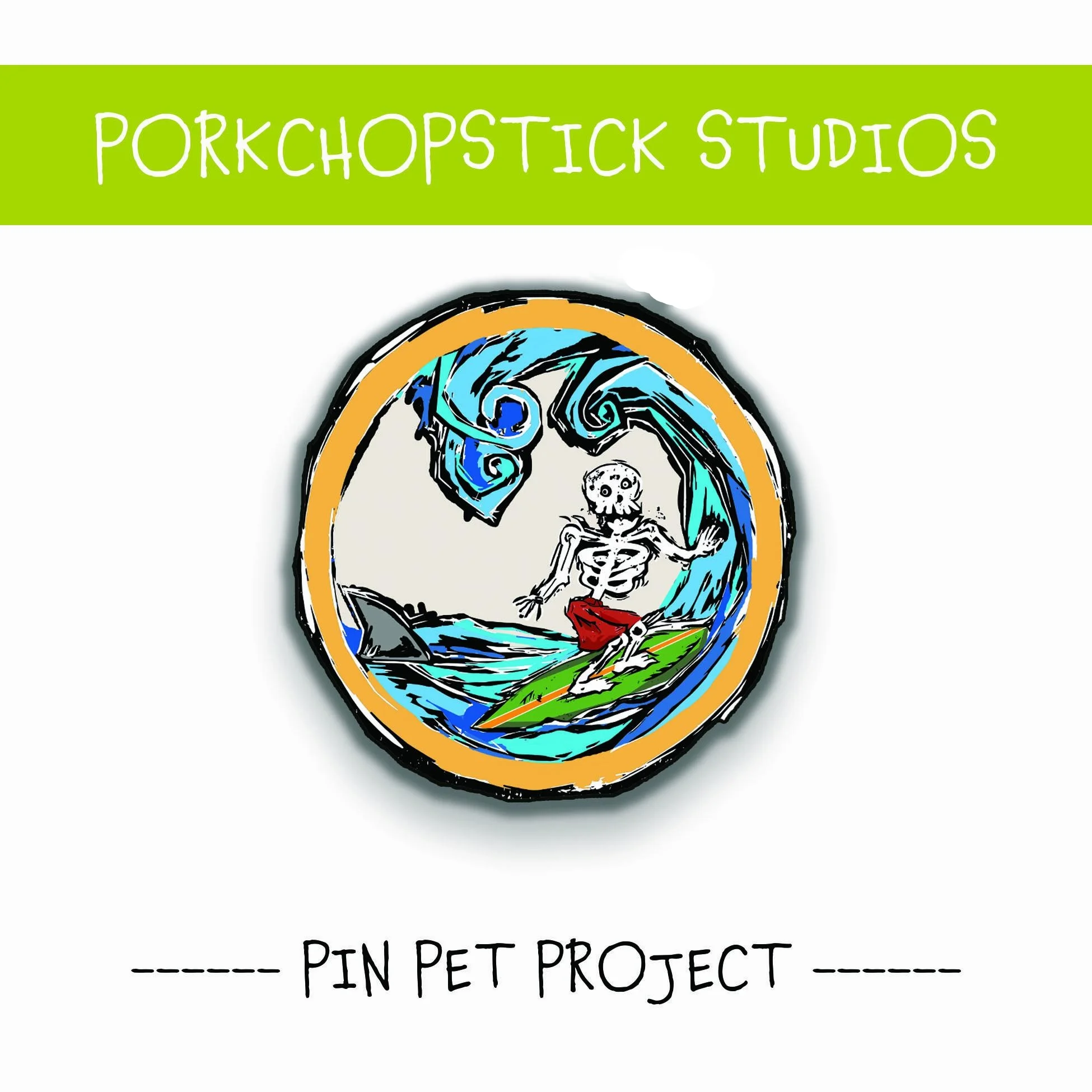 PP7SS SURFIN SKELLY PIN PET PROJECT