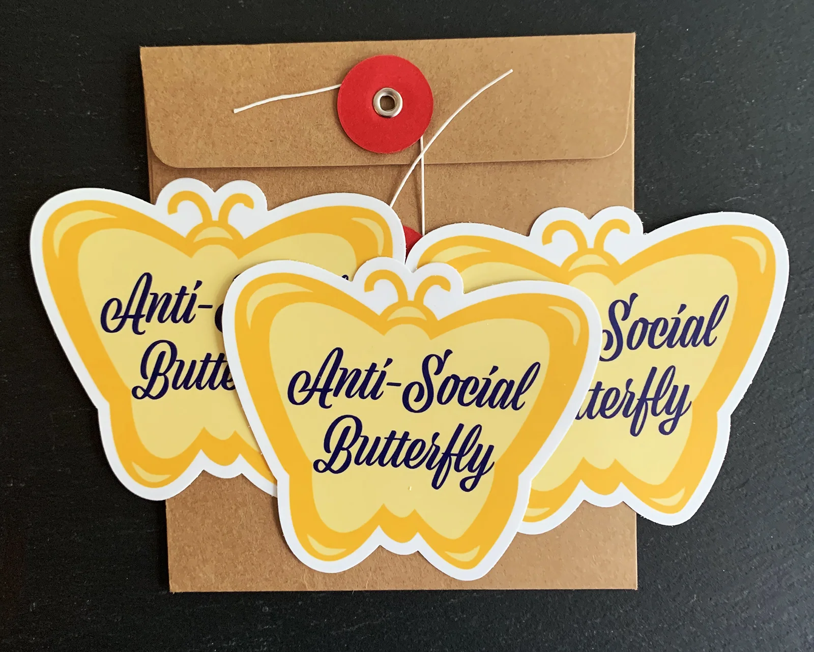 anti social butterfly sticker set trio.jpg
