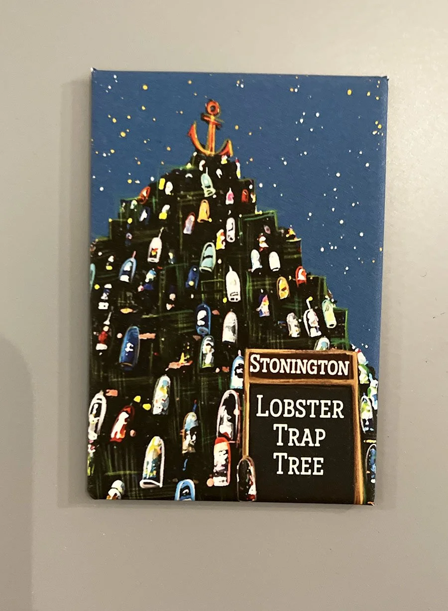 STONINGTON LOBSTER TRAP TREE MAGNET 2.0