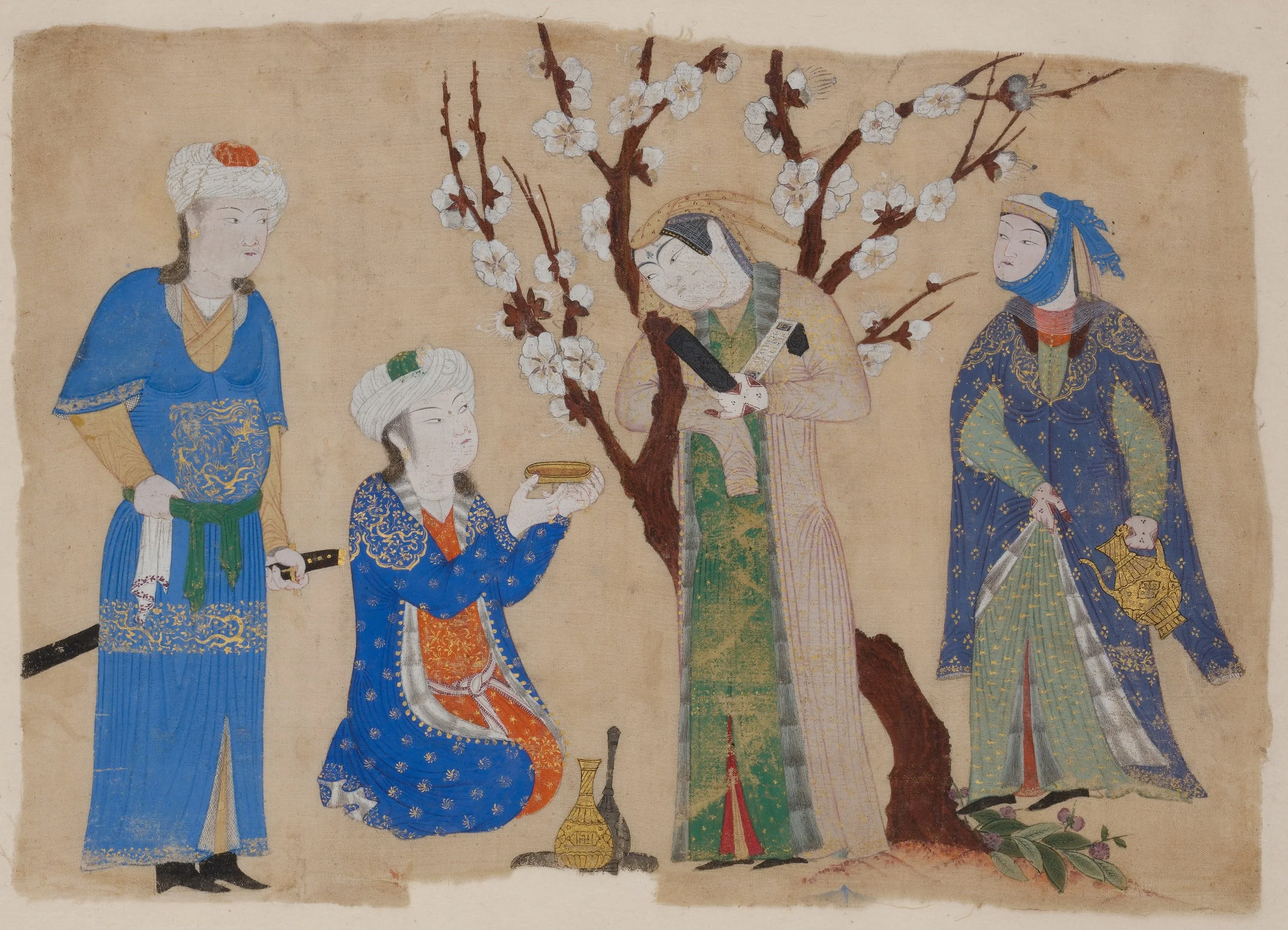 possibly Tabriz, Wine Drinking in a Spring Garden, ca. 1430. Image courtesy of Metropolitan Museum of Art.
