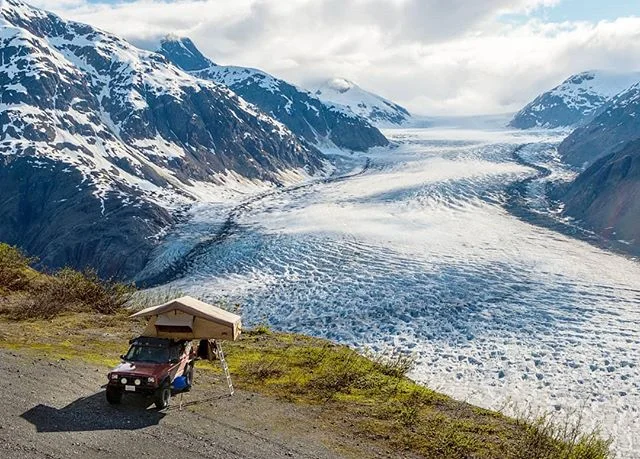 Last nights campspot was by far the best view I've ever had from the tent!  The Salmon glacier is incredible!