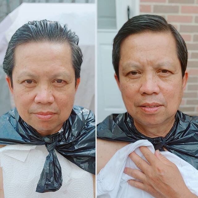 Happy Father's Day, Dad! My gift to you is this quarantine haircut. I watched a video but still had no idea what the hell I was doing. 🤭 Thanks for being the best!