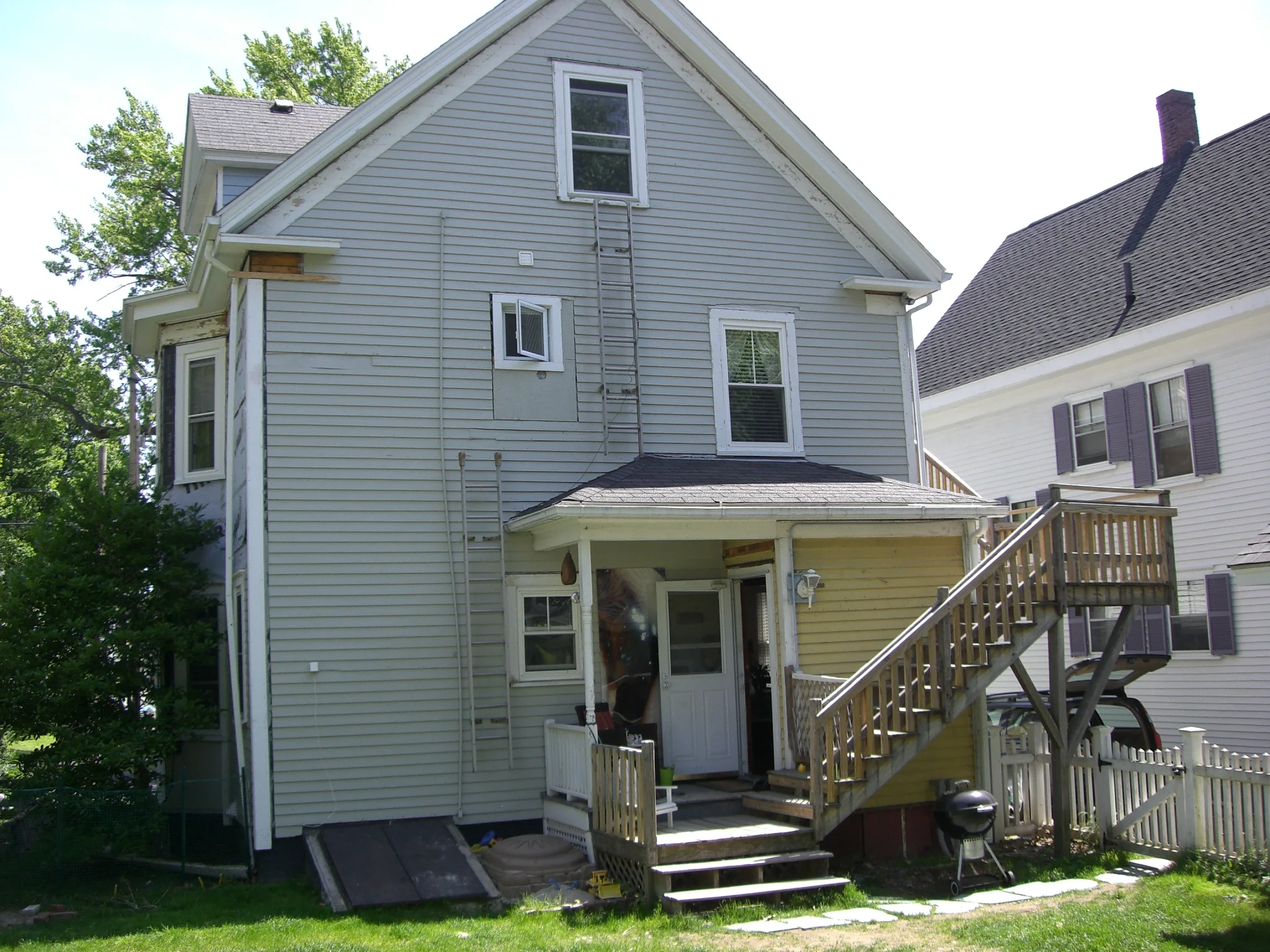 Rear façade, before