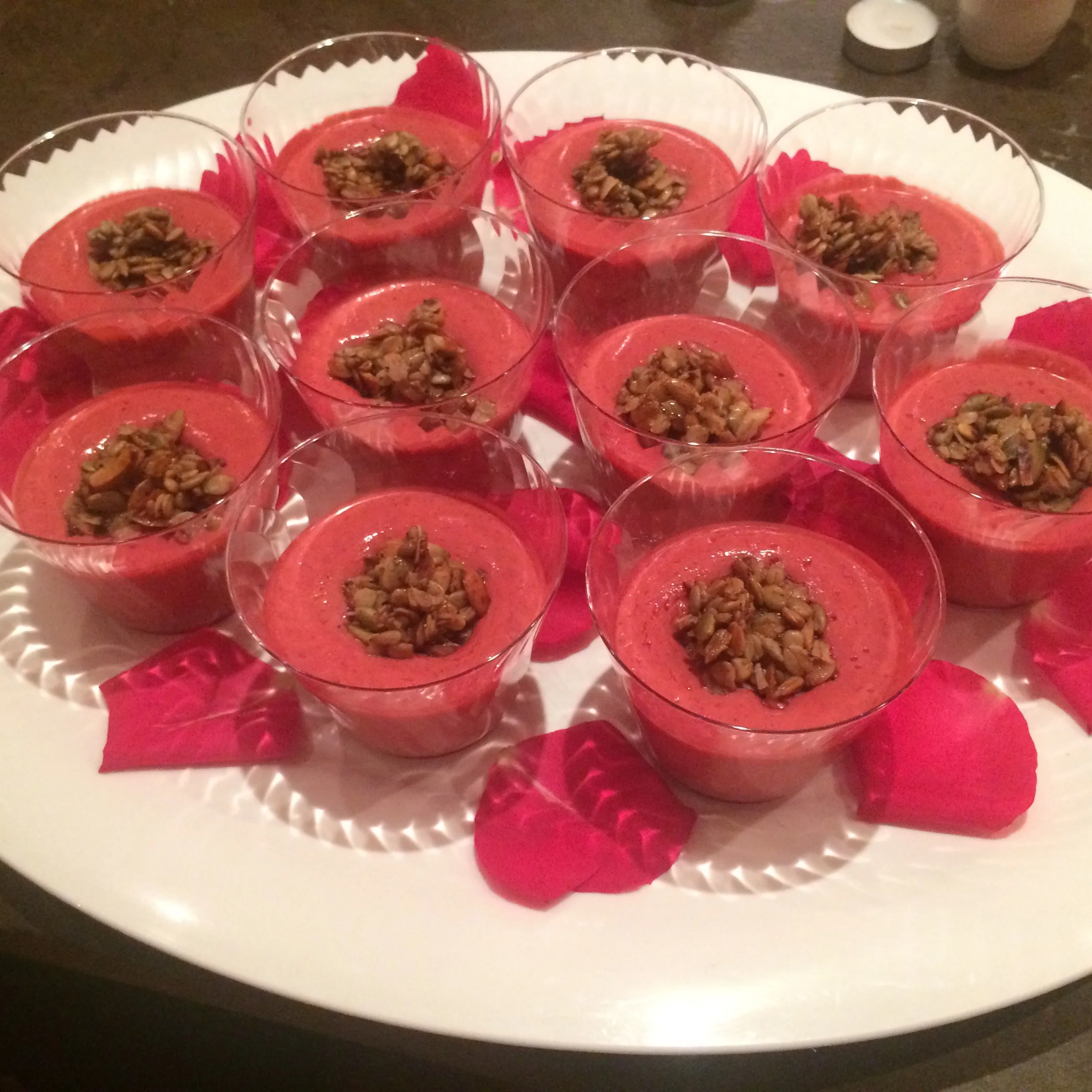 Raspberry Cream with Granola Topping Vegan - Gluten Free - Sugar Free 10 Raspberry Cream Desserts: $50
