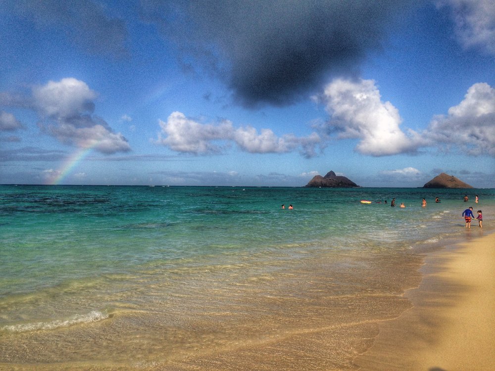 Rainbow at Lanikai Beach