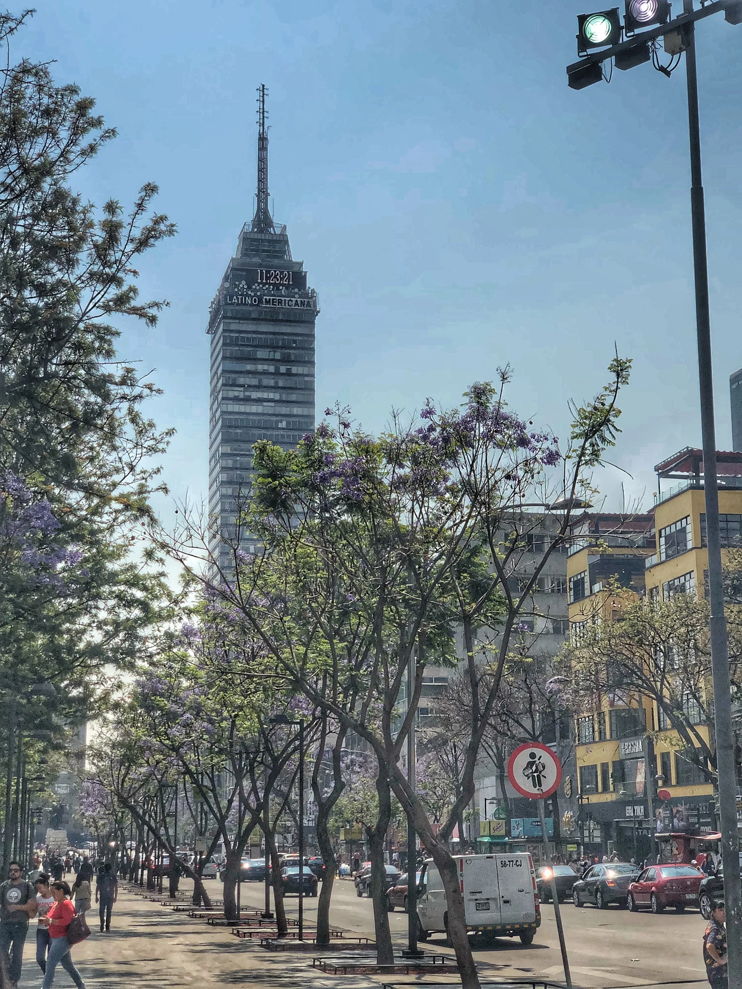 Torre Latino from the edge of Alameda Central (Park)