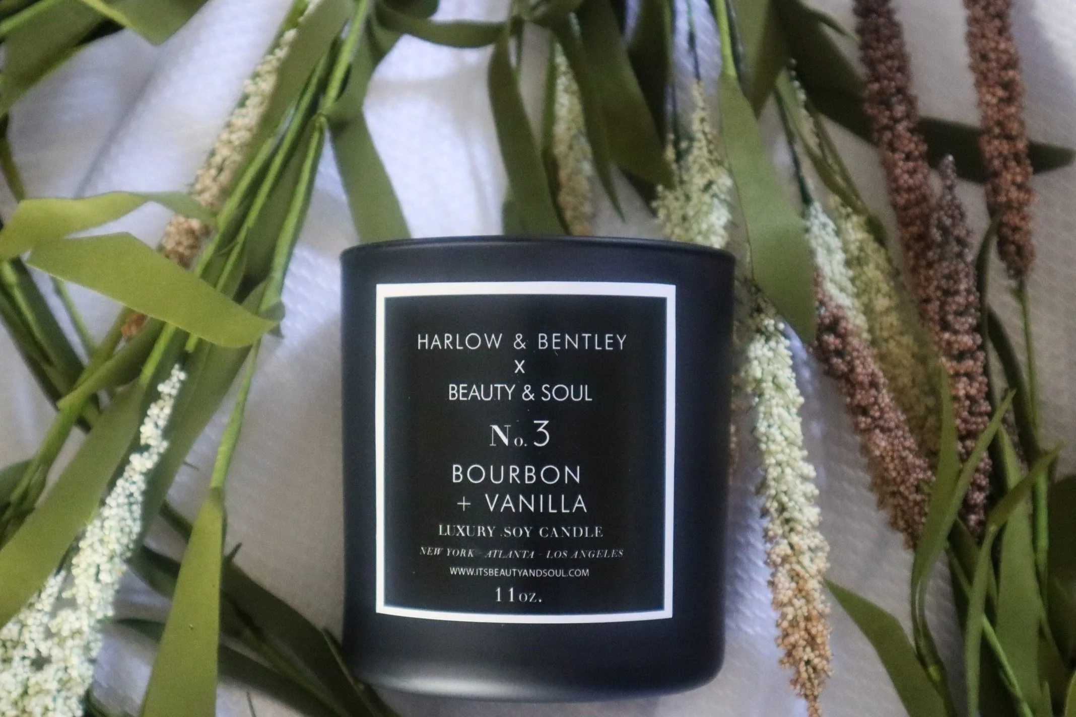 Beauty & Soul Apothecary Bourbon + Vanilla Candle 11oz.