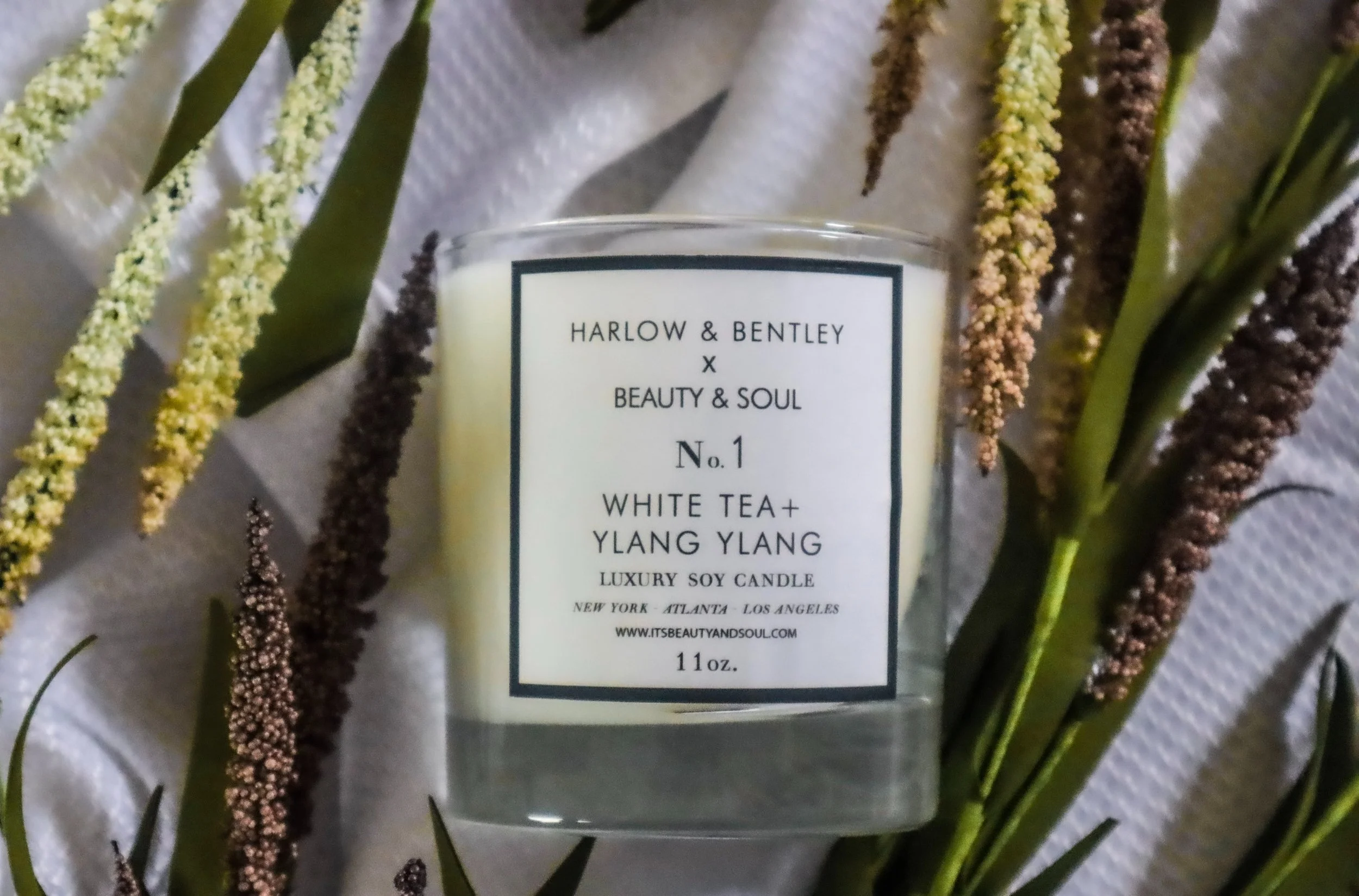 Beauty & Soul Apothecary White Tea + Ylang Ylang Candle 11oz.