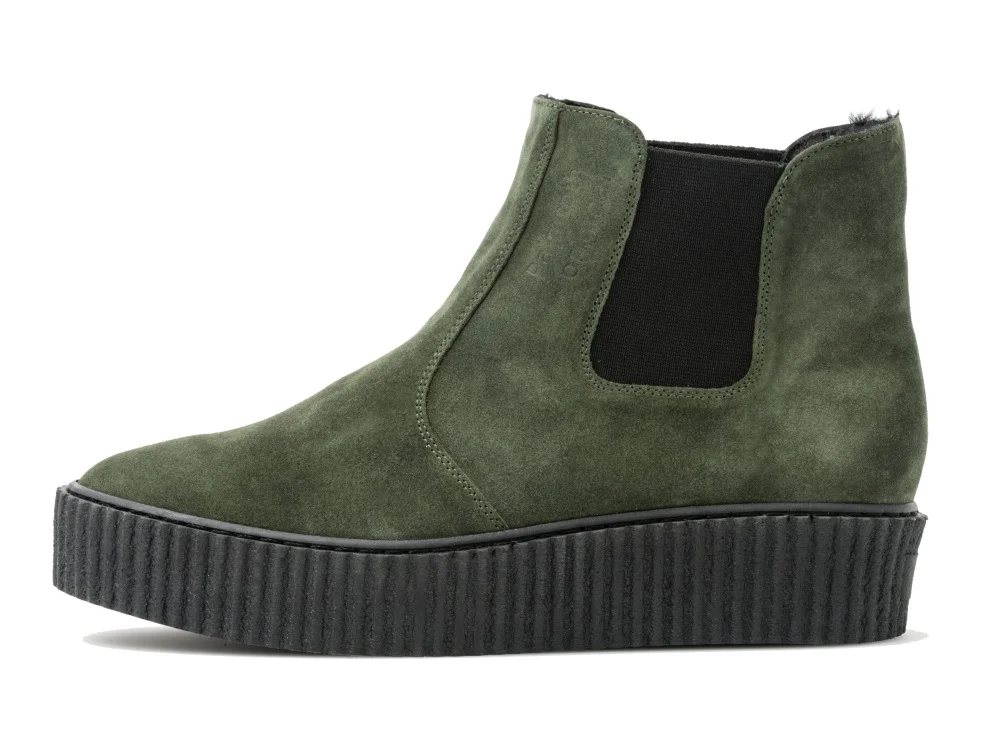 Green suede