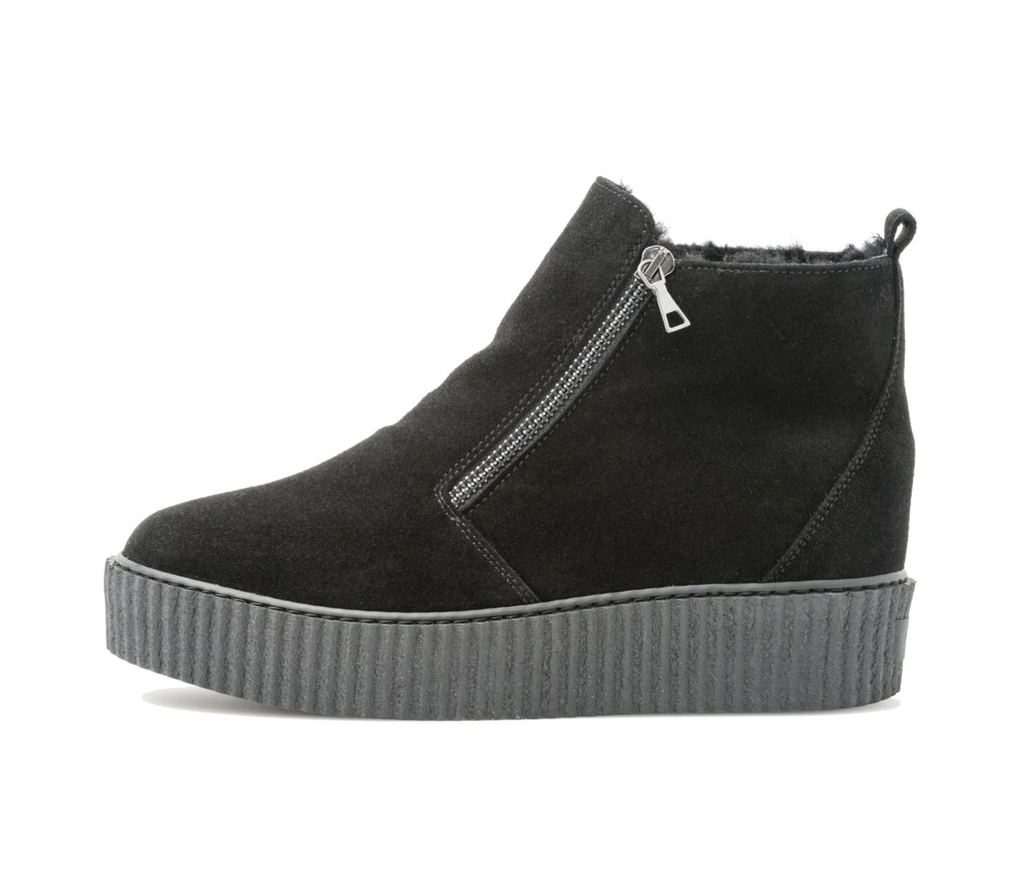 Black suede