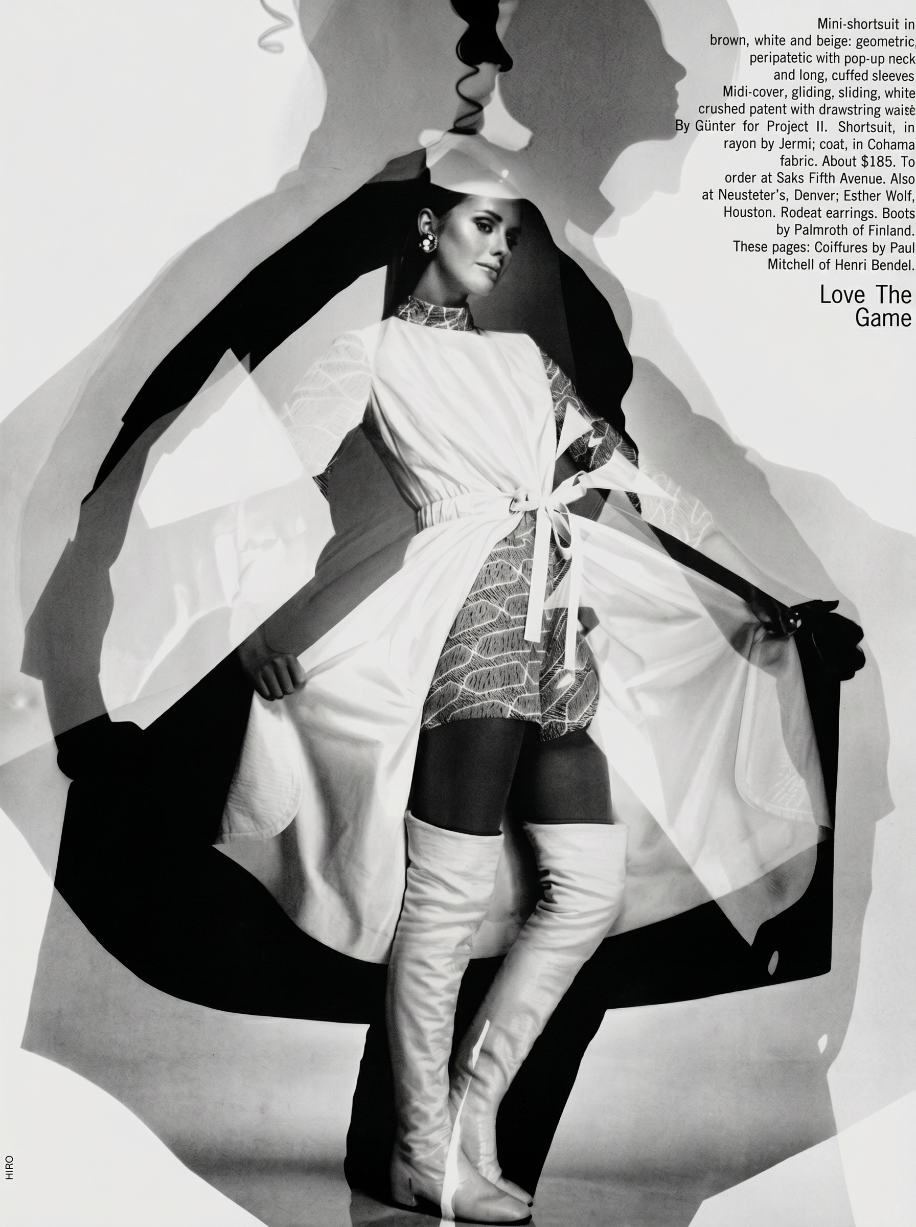  Harper’ Bazaar  February 1970, Photographer. Hiro   Hiro  was known for the originality of his photographs, Hiro’s photographic career began at&nbsp; Harper’s Bazaar&nbsp; New York as a fashion, still-life and portrait photographer.&nbsp;Shortly aft