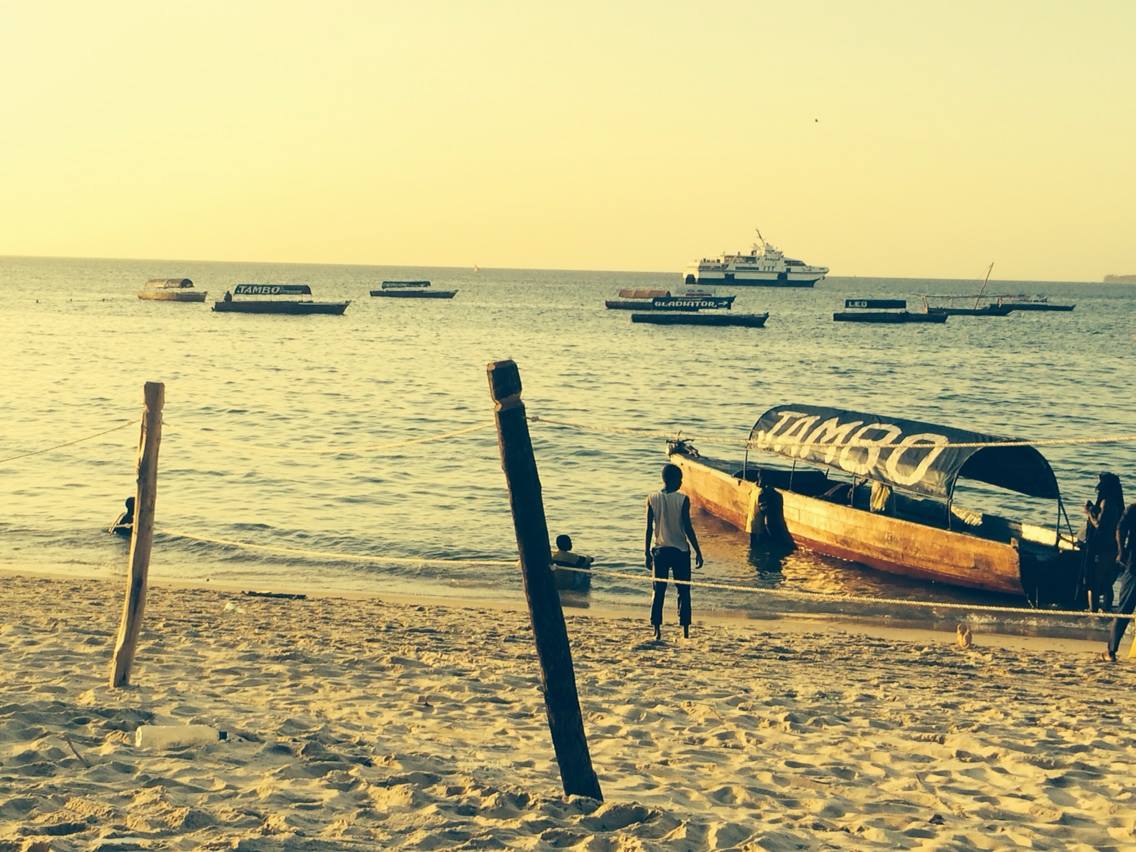 View from my favourite beach bar in Stone Town.