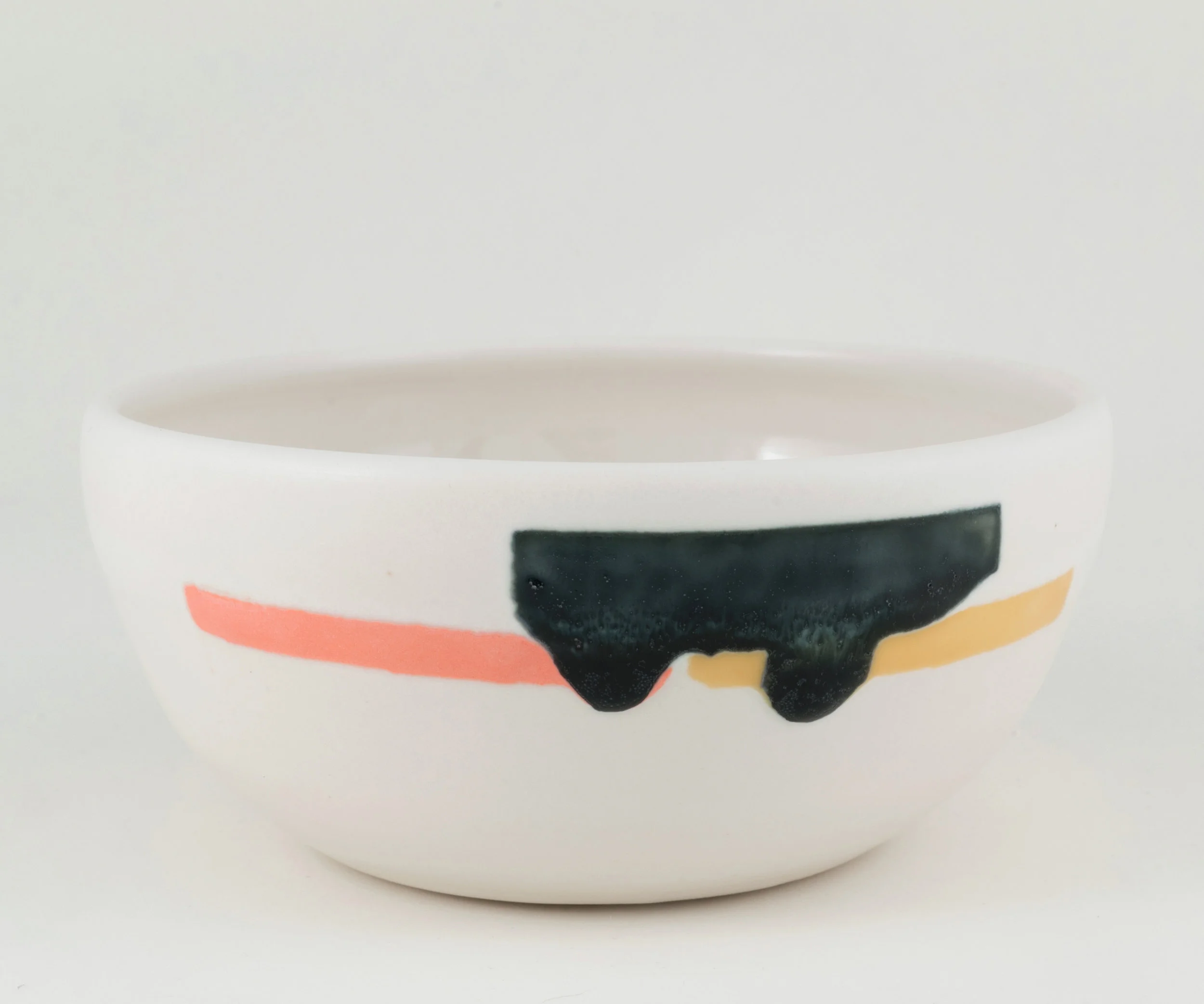 Pink, Black and Yellow Cereal Bowl