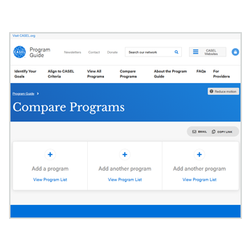 CASEL SEL Program Guide &amp; Comparison Tool 