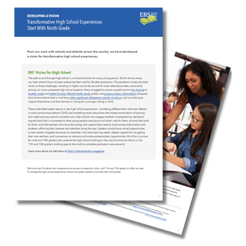 Transforming High School by Redesigning the Ninth Grade Experience