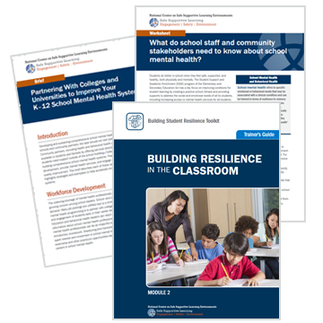 Screenshot of various center resources