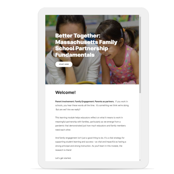 Better Together module landing page screenshot