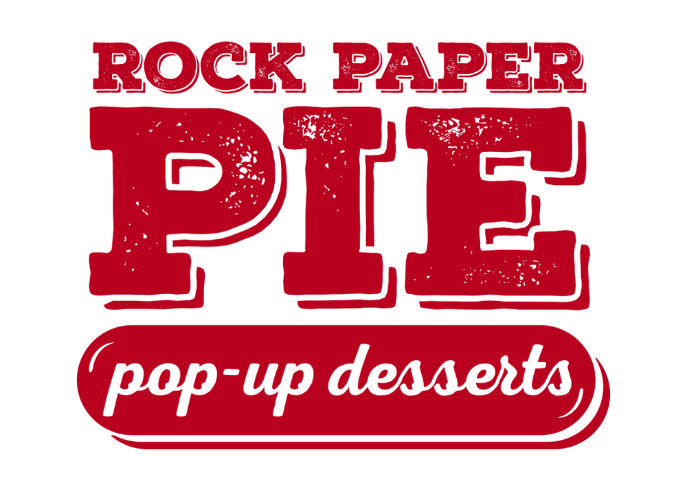 Logo designed by Seattle Sign Shop for Rock Paper Pie.