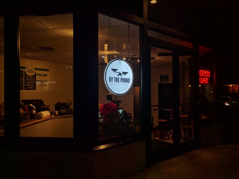 By The Pound Deli: Interior LED sign