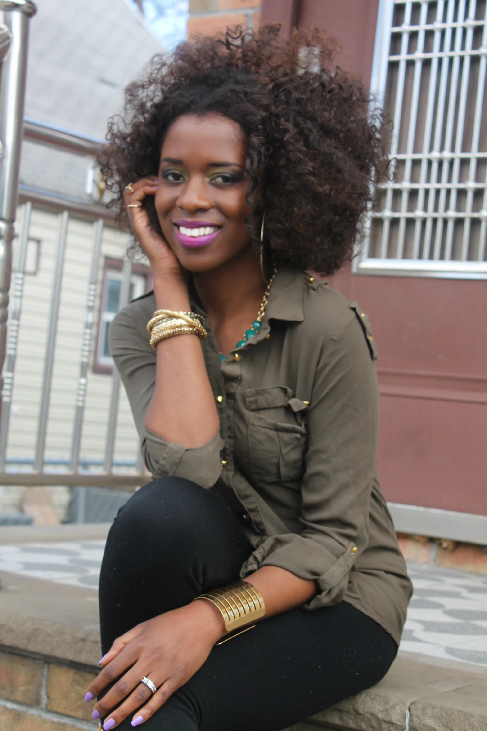 Army Green with Leopard Prints