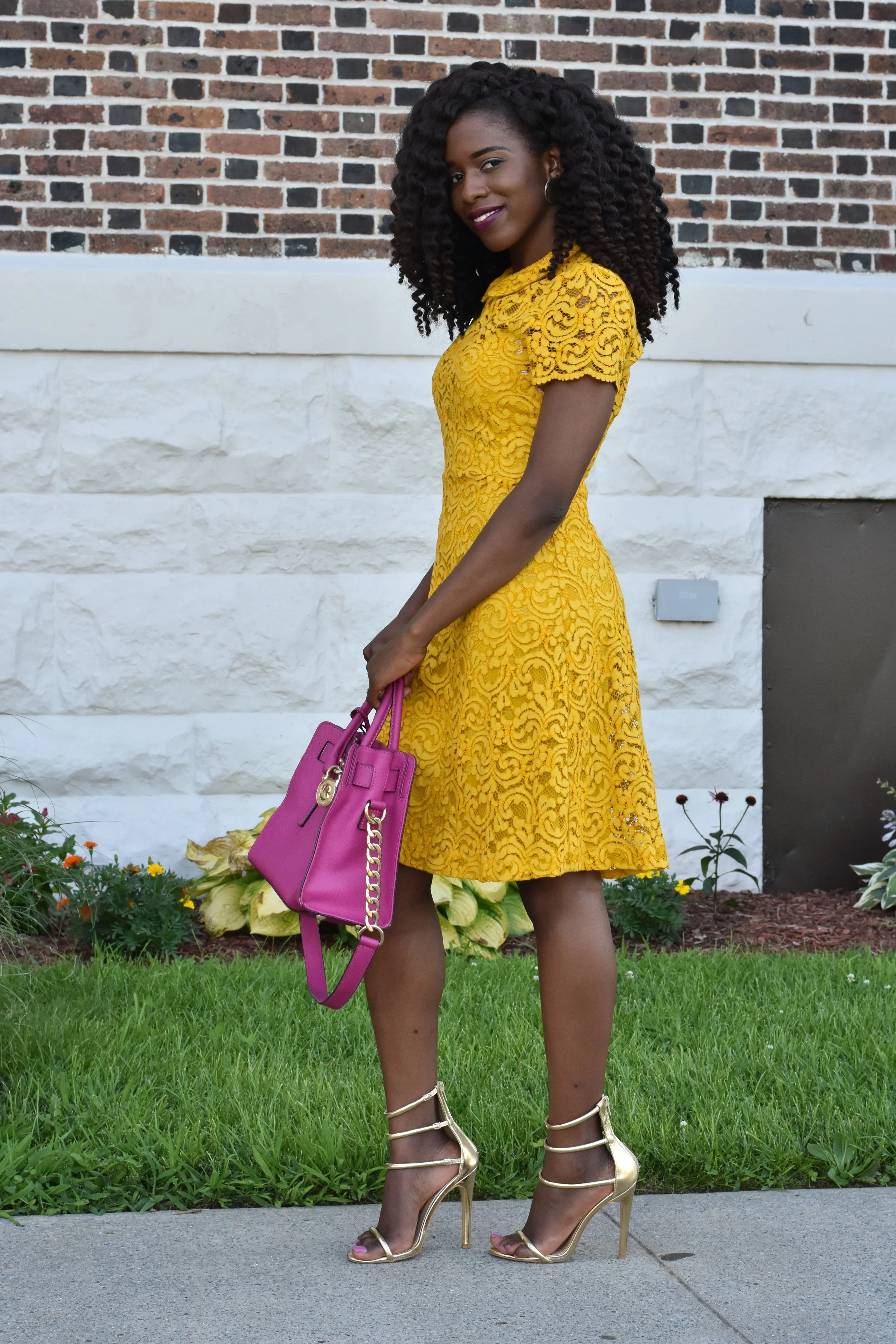 Overcoming Your Fears in a Little Lace Mustard Dress