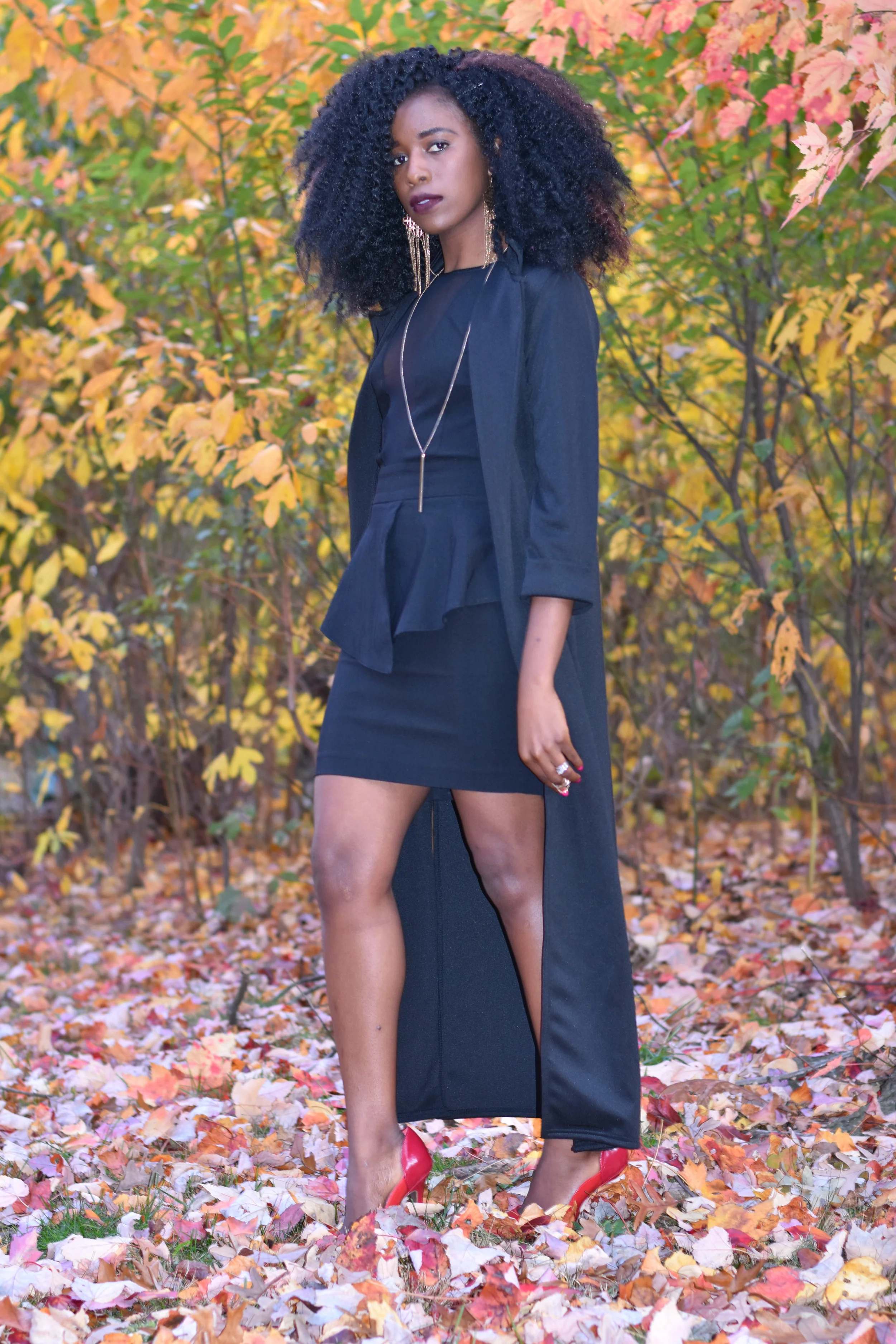 A Little Black Dress with a Maxi Coat