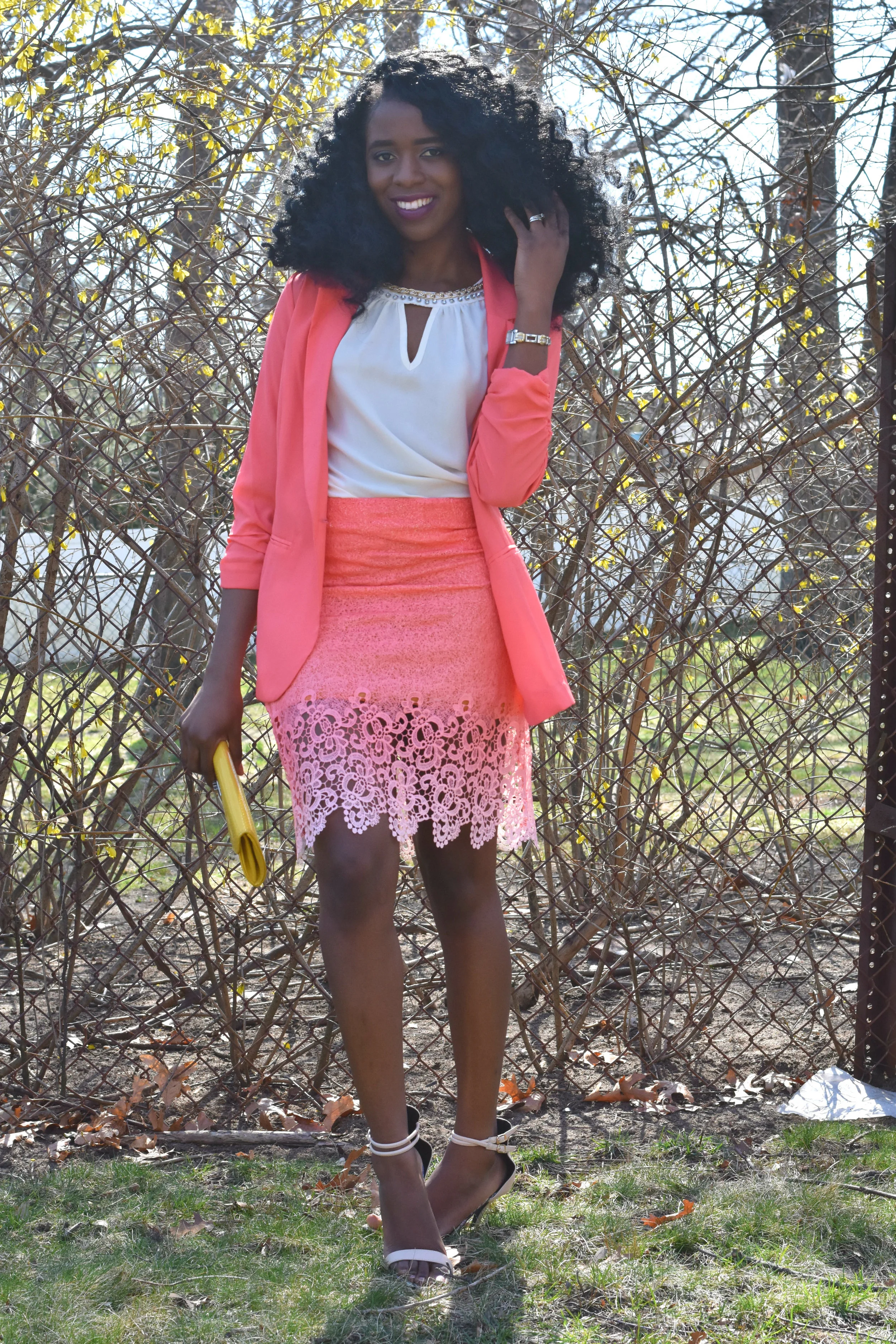 Spring Ready in a Coral Suit