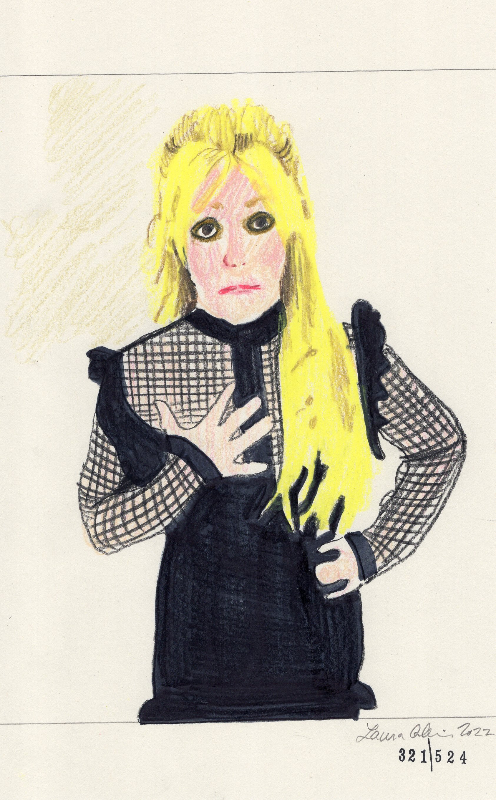 Laura Collins Britney Spears Animation 6x9in mixed media 2022 no321.jpg