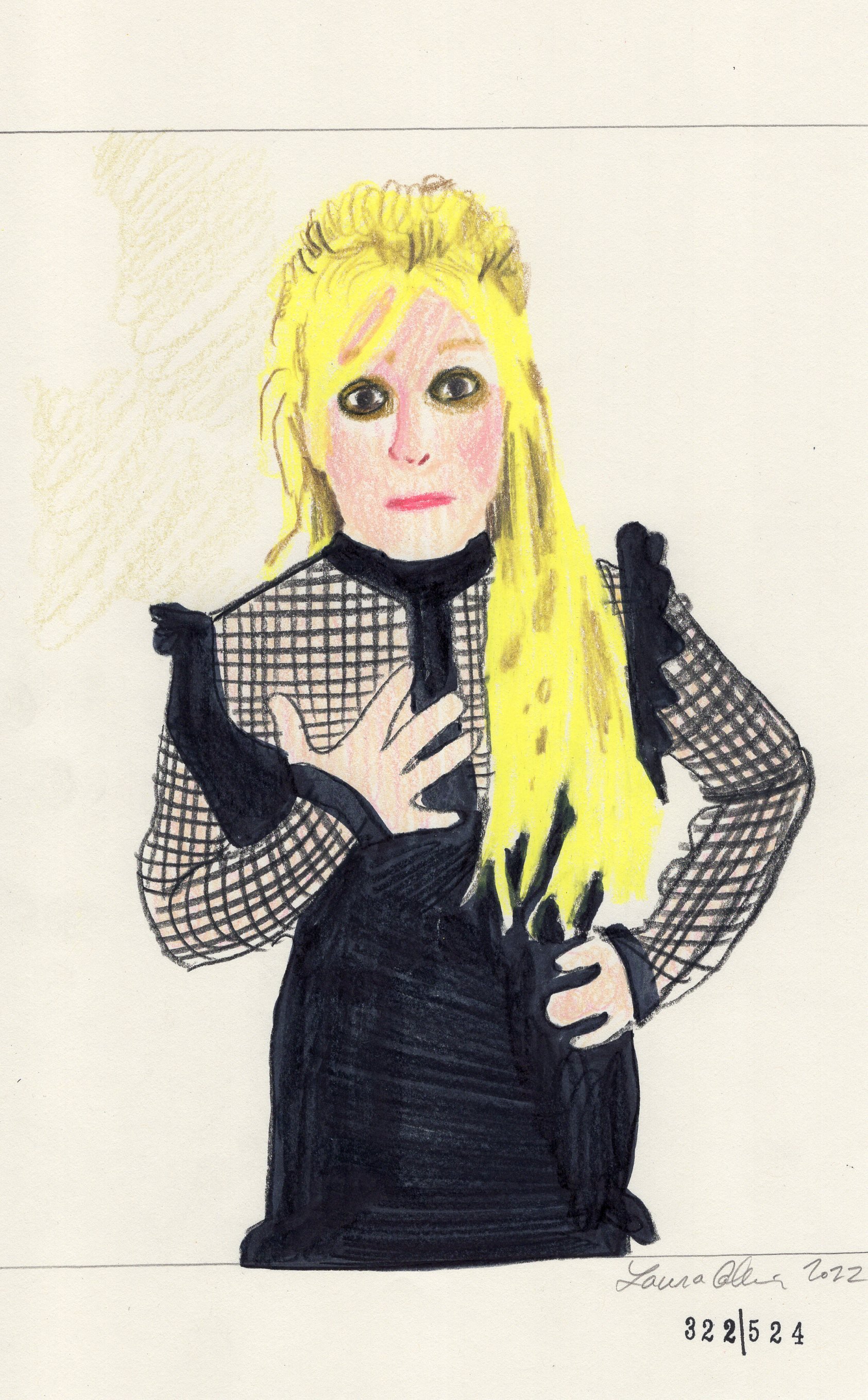 Laura Collins Britney Spears Animation 6x9in mixed media 2022 no322.jpg