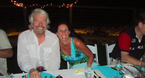 Pam with Richard Branson