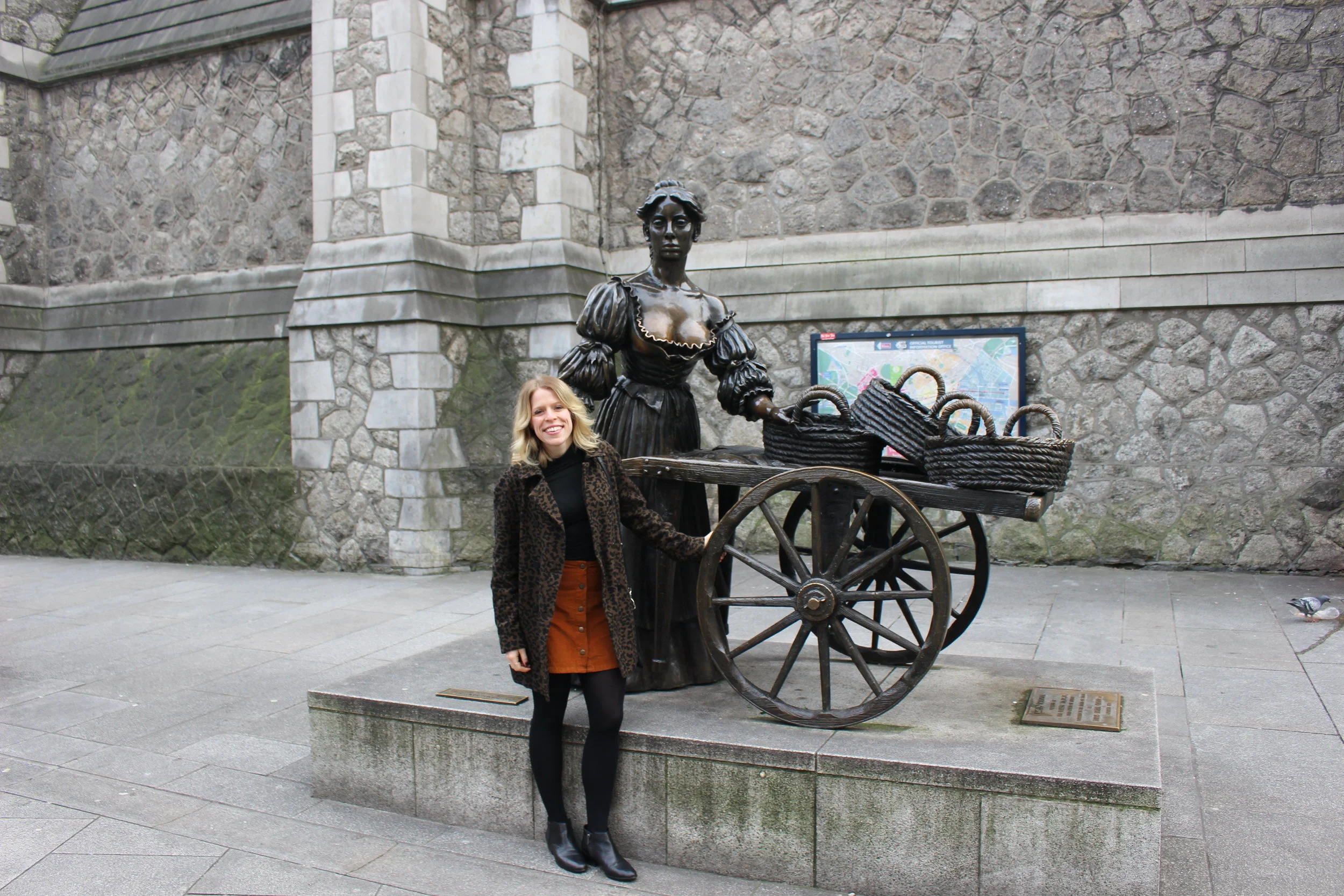 With Molly Malone in Dublin