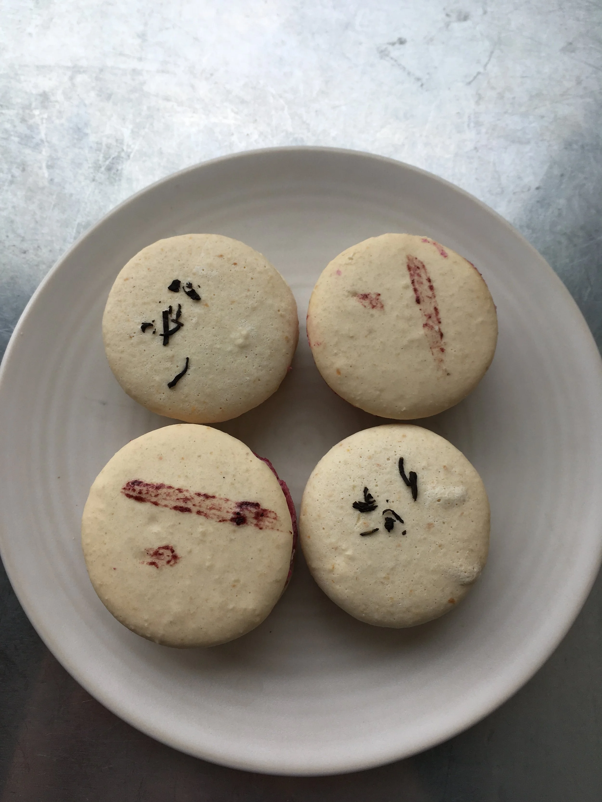 London Fog and Cassis Macaroons