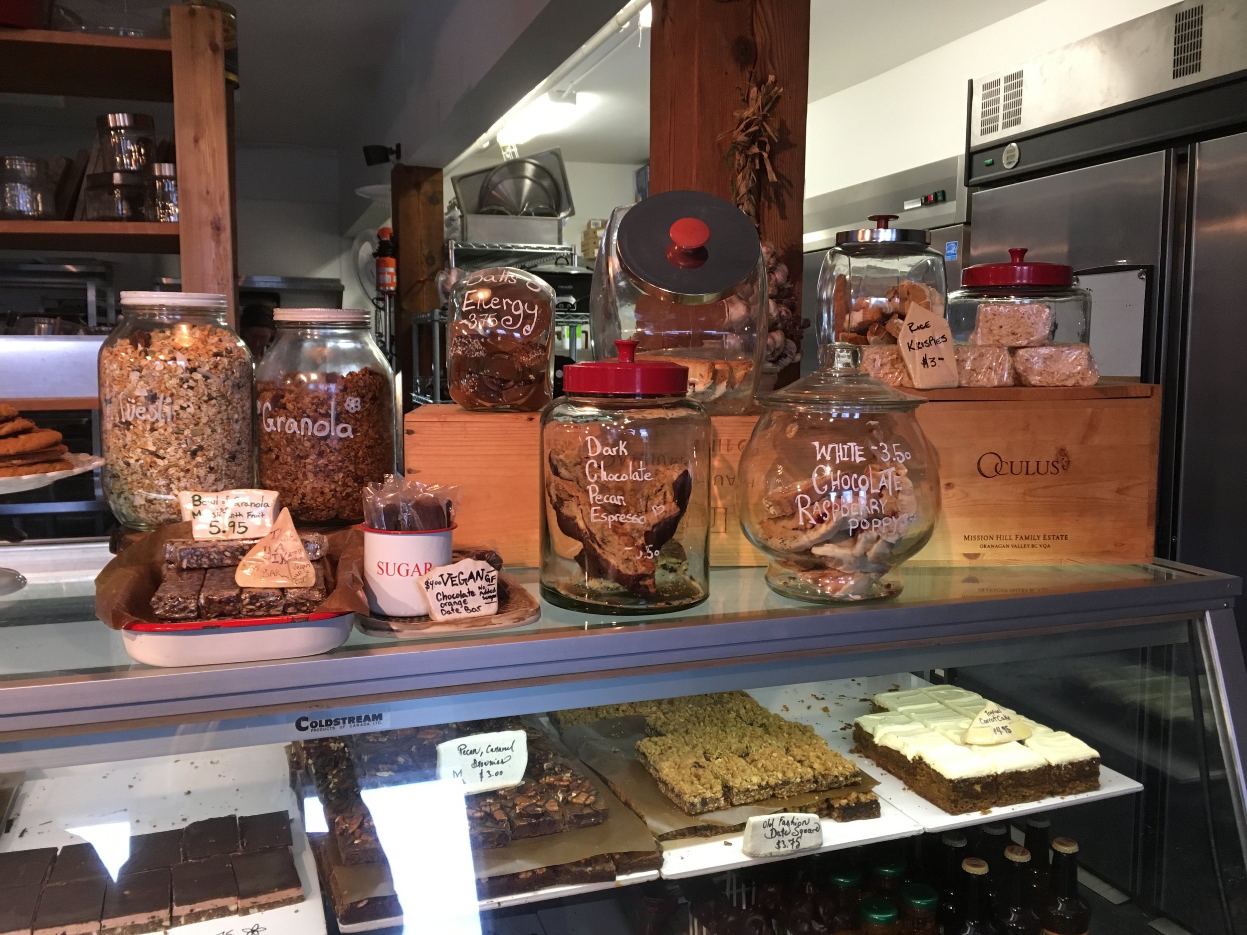 The delicious treats on display
